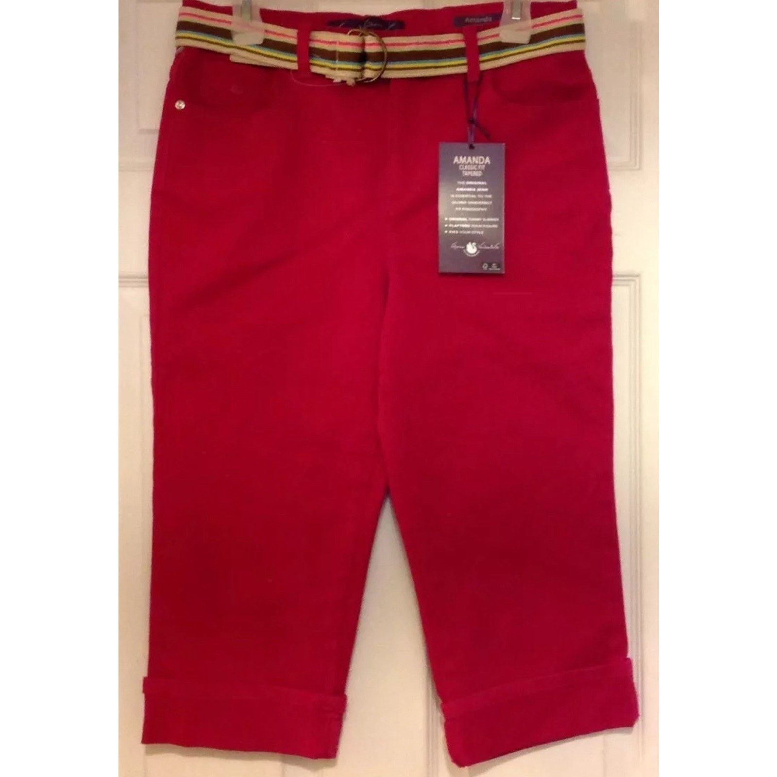 Gloria Vanderbilt Gloria Vanderbilt Pink Classic Cuffed Slimming Capri Jeans 8 Size 30" / US 8 / IT 44 - 1 Thumbnail