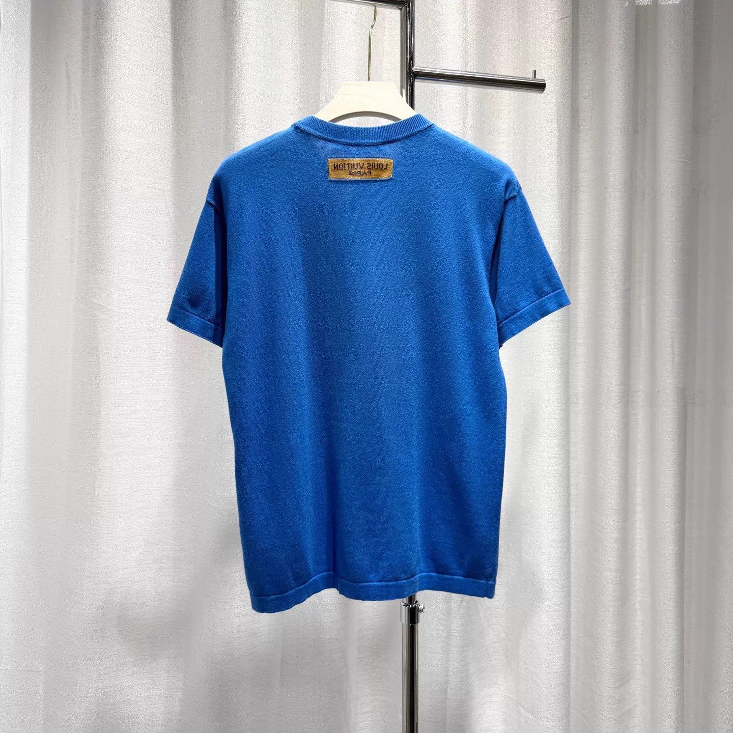 Louis Vuitton LV blue logo knit short sleeve t-shirt XS Size US XS / EU 42 / 0 - 2 Thumbnail