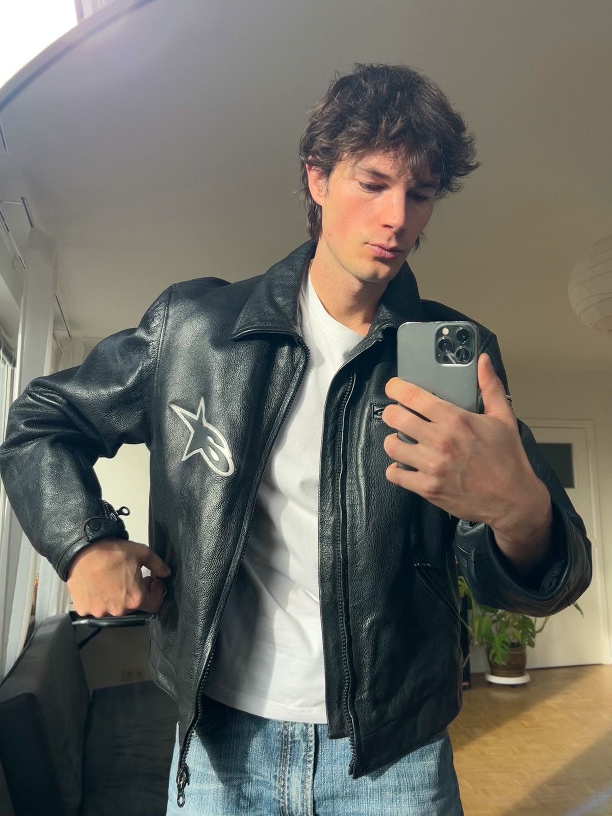 Alpinestars Alpinestars Leather Jacket | Classic Black Racing Edition Size US XL / EU 56 / 4 - 1 Thumbnail
