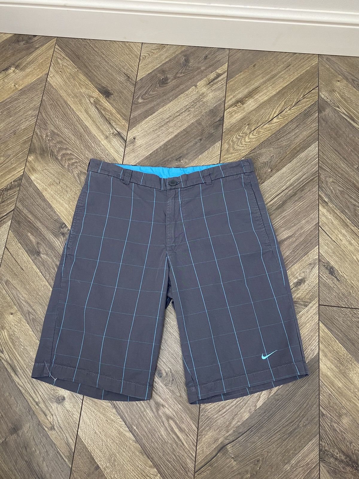 Nike × Vintage Vintage Nike y2k checkered chino shorts swoosh logo Size US 32 / EU 48 - 4 Thumbnail