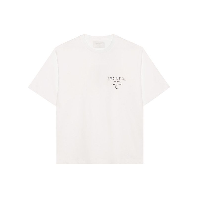 Prada Prada SS24 Logo Print Short Sleeve T-Shirt Size US M / EU 48-50 / 2 - 1 Thumbnail