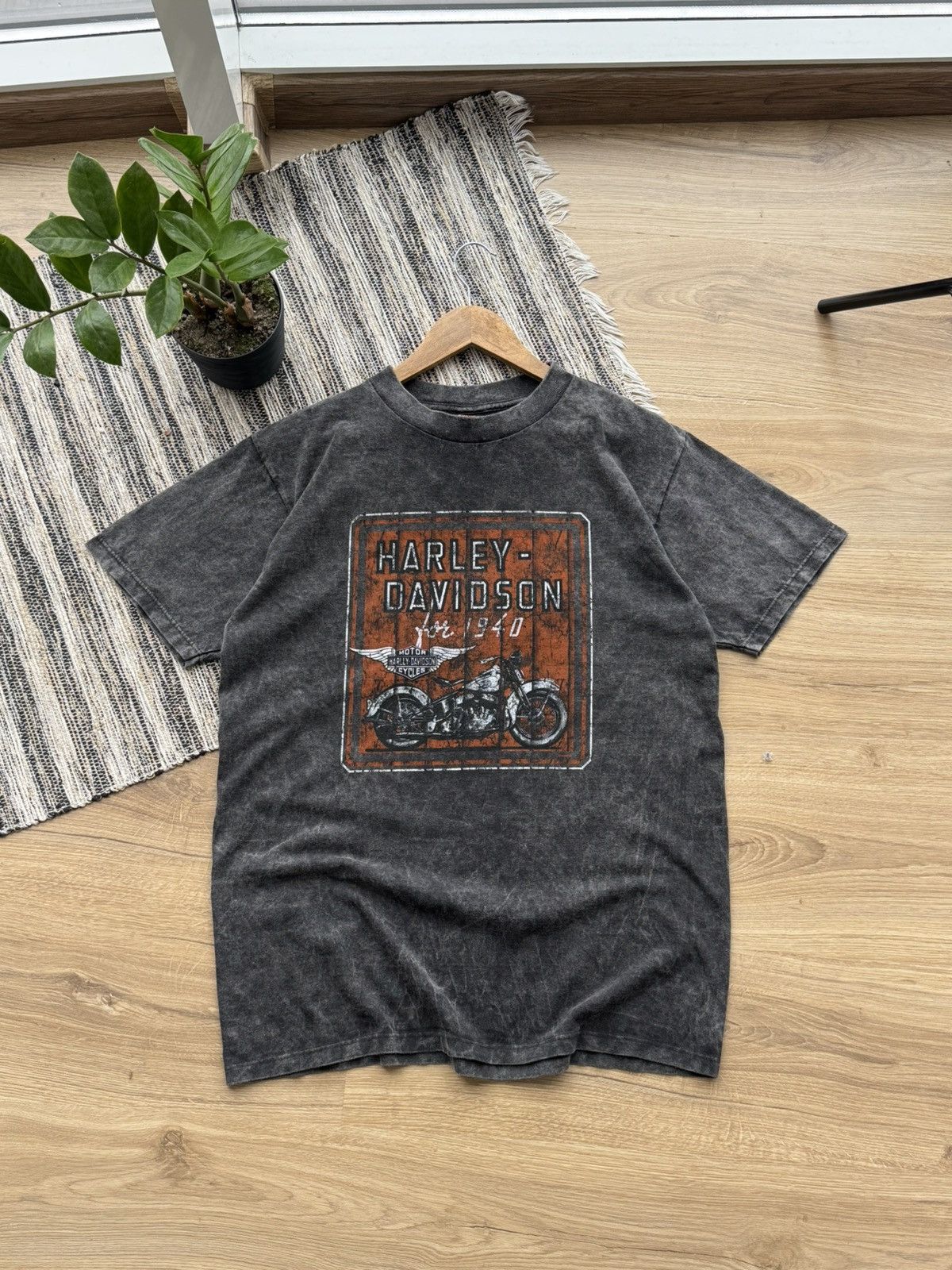 Harley Davidson Vintage Harley Davidson Breda Holland Oversized Gray T-Shirt Size US M / EU 48-50 / 2 - 1 Thumbnail