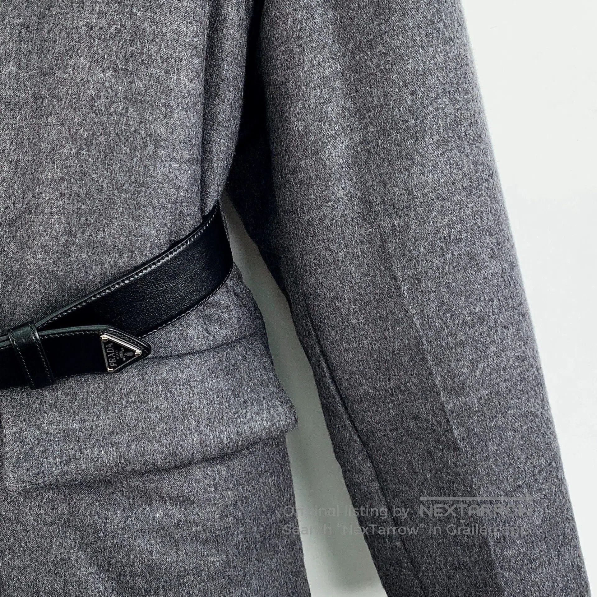 Prada Prada Gray Cashmere Collar Long Coat. Size US XS / EU 42 / 0 - 4 Thumbnail