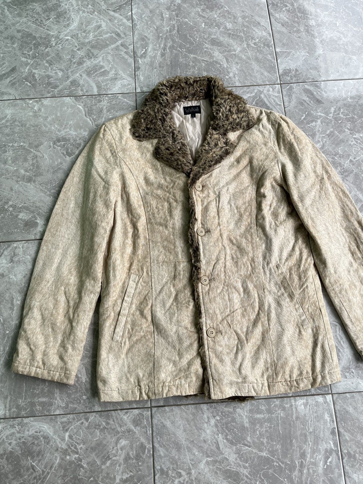 Japanese Brand Japanese Brand Louis Chavlon Suede Fur Button Jacket Size US L / EU 52-54 / 3 - 2 Thumbnail