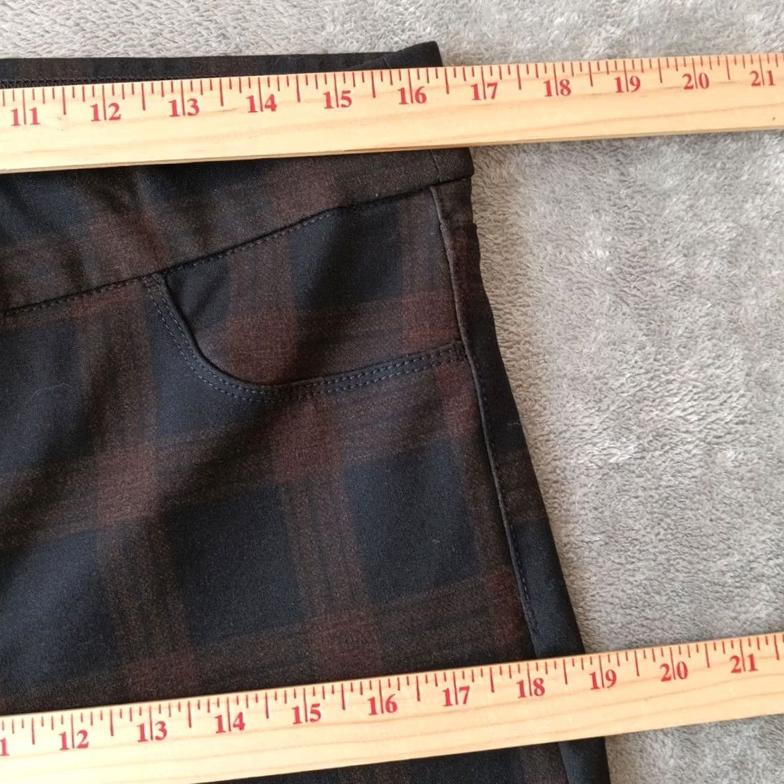 Nine West Nine West Pants Womens Large Black Plaid Skinny Pull On Stretch Ankle 28in Inseam Tour Regular Wholewear Style Elastic Waist Gender Womens Size 36" / US 14 / IT 50 - 3 Thumbnail