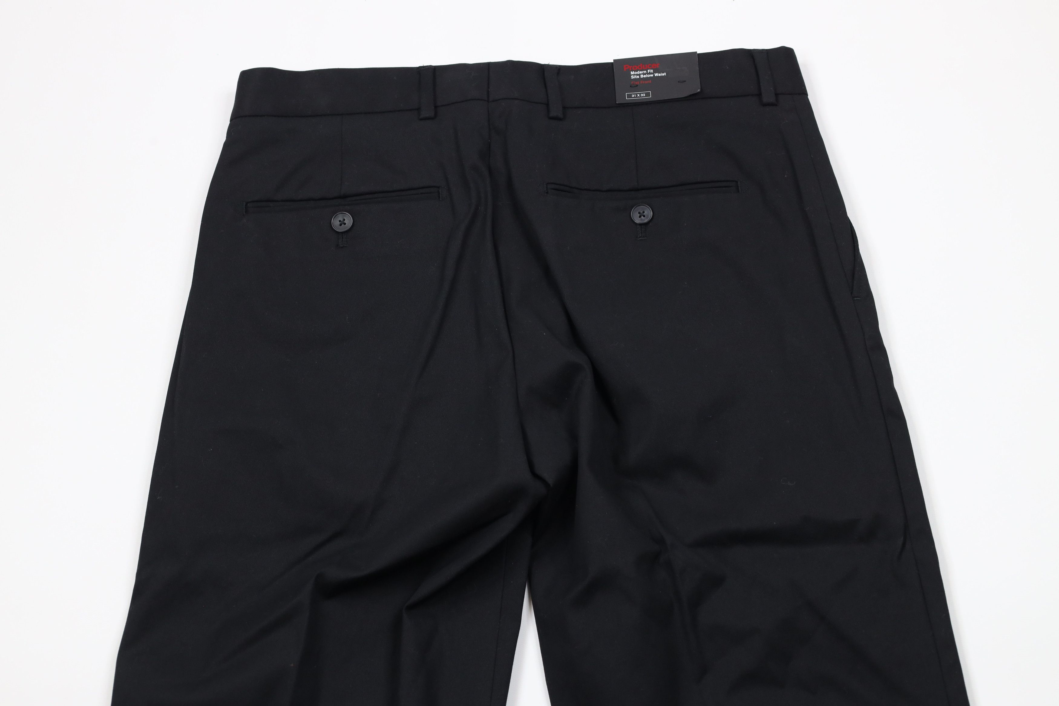 Express × Vintage New Express Modern Fit Flat Front Chino Pants Trousers Black Size US 31 - 8 Thumbnail