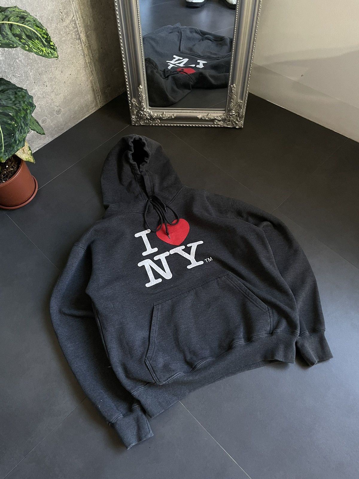 Japanese Brand Vintage 90s Sunfaded Boxy Fit Blank I Love NY Hoodie Y2K Size US M / EU 48-50 / 2 - 3 Thumbnail