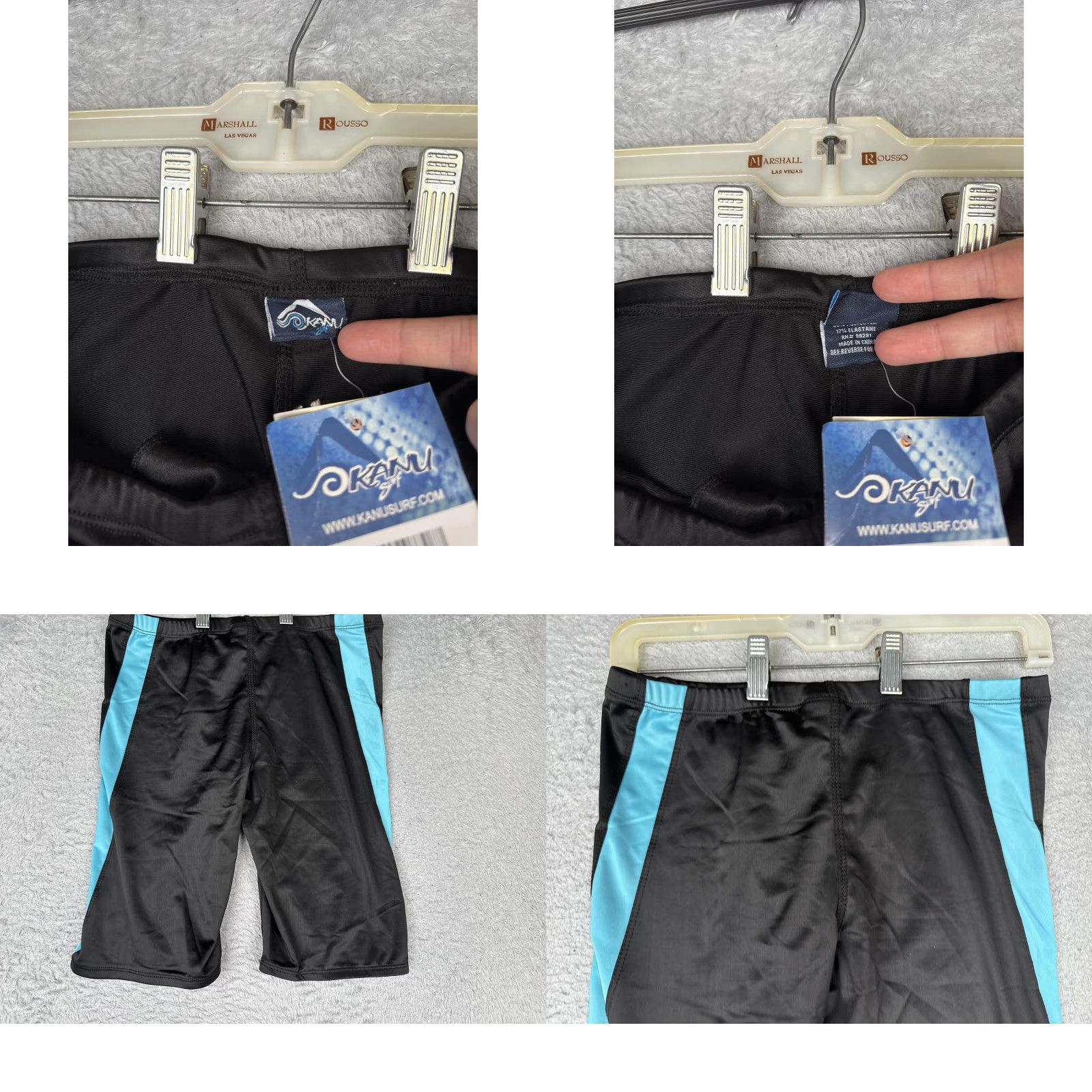 Vintage Kanu Surf Jammers Shorts Mens 34 Black Blue UPF 50+ Swim Jammer Swimwear NEW Size US 34 / EU 50 - 9 Thumbnail
