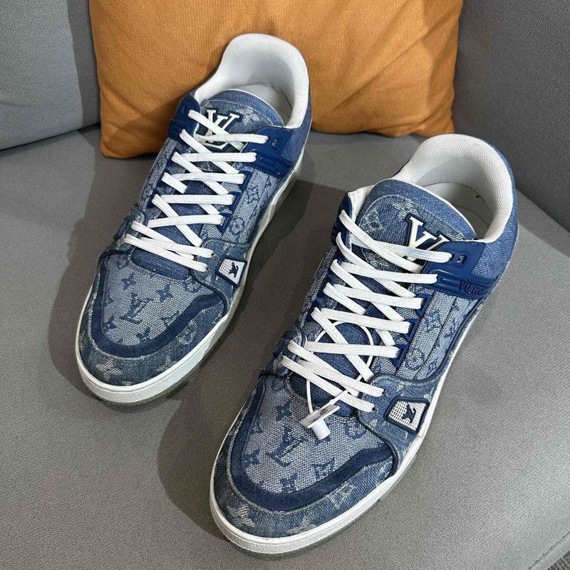 Louis Vuitton Louis Vuitton Denim Trainer Low-top Fashion Sneakers -2508 Size US 9.5 / IT 39.5 - 1 Thumbnail