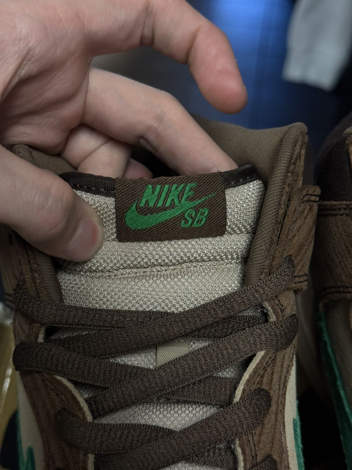 Nike Nike SB Dunk High Premium Tweed Classic Green Wood Deck (11) Size US 11 / EU 44 - 6 Thumbnail