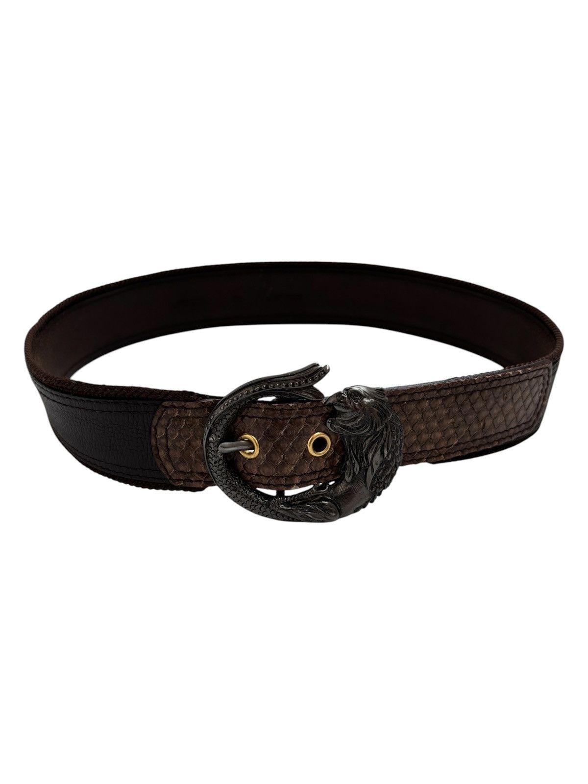 Roberto Cavalli Exotic Leather Eagle Buckle Belt Size ONE SIZE - 2 Thumbnail