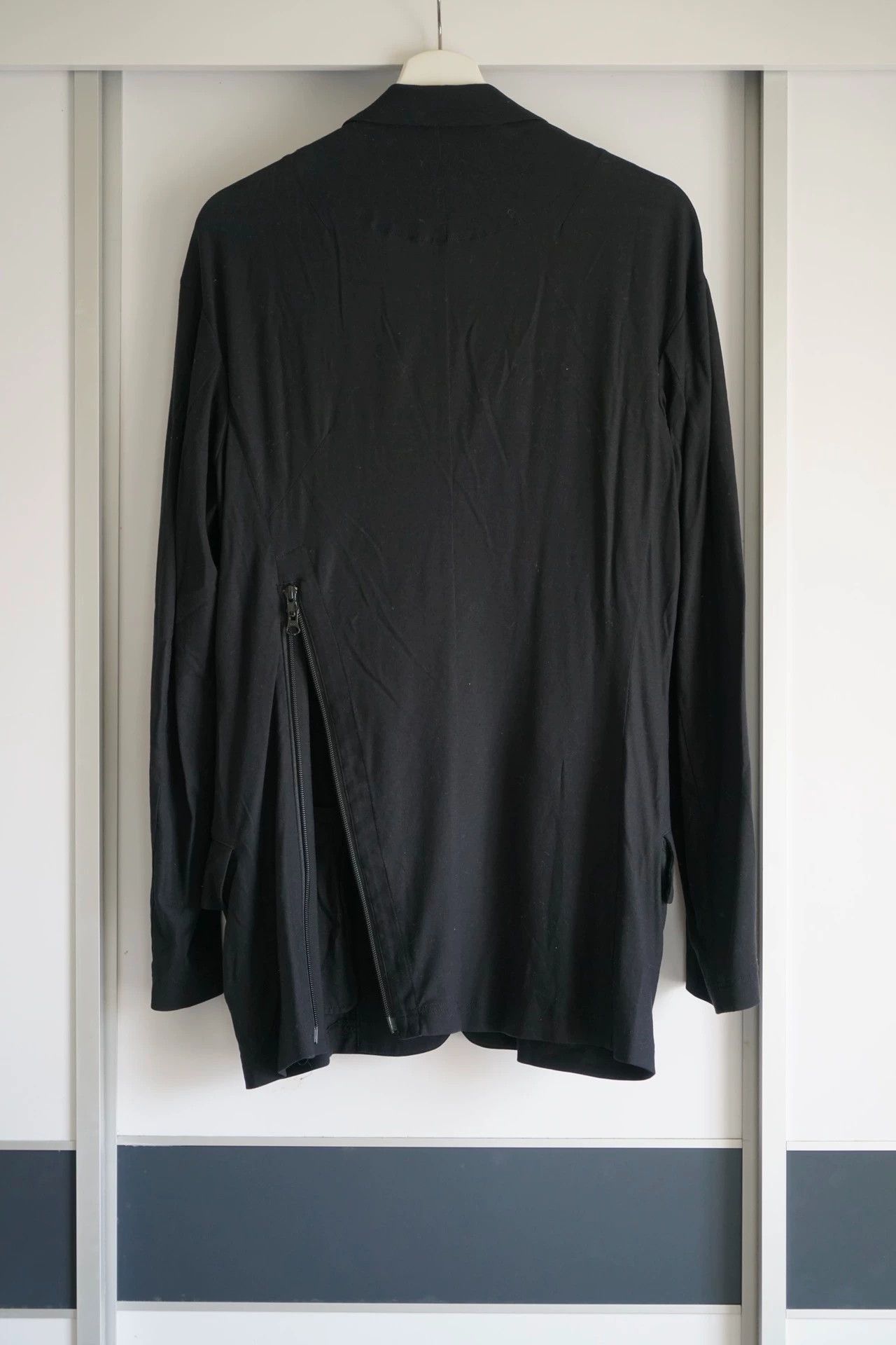 Yohji Yamamoto Yohji Yamamoto 14SS Rain Back-Zip Bias Blazer Sz 2 Size US M / EU 48-50 / 2 - 2 Thumbnail