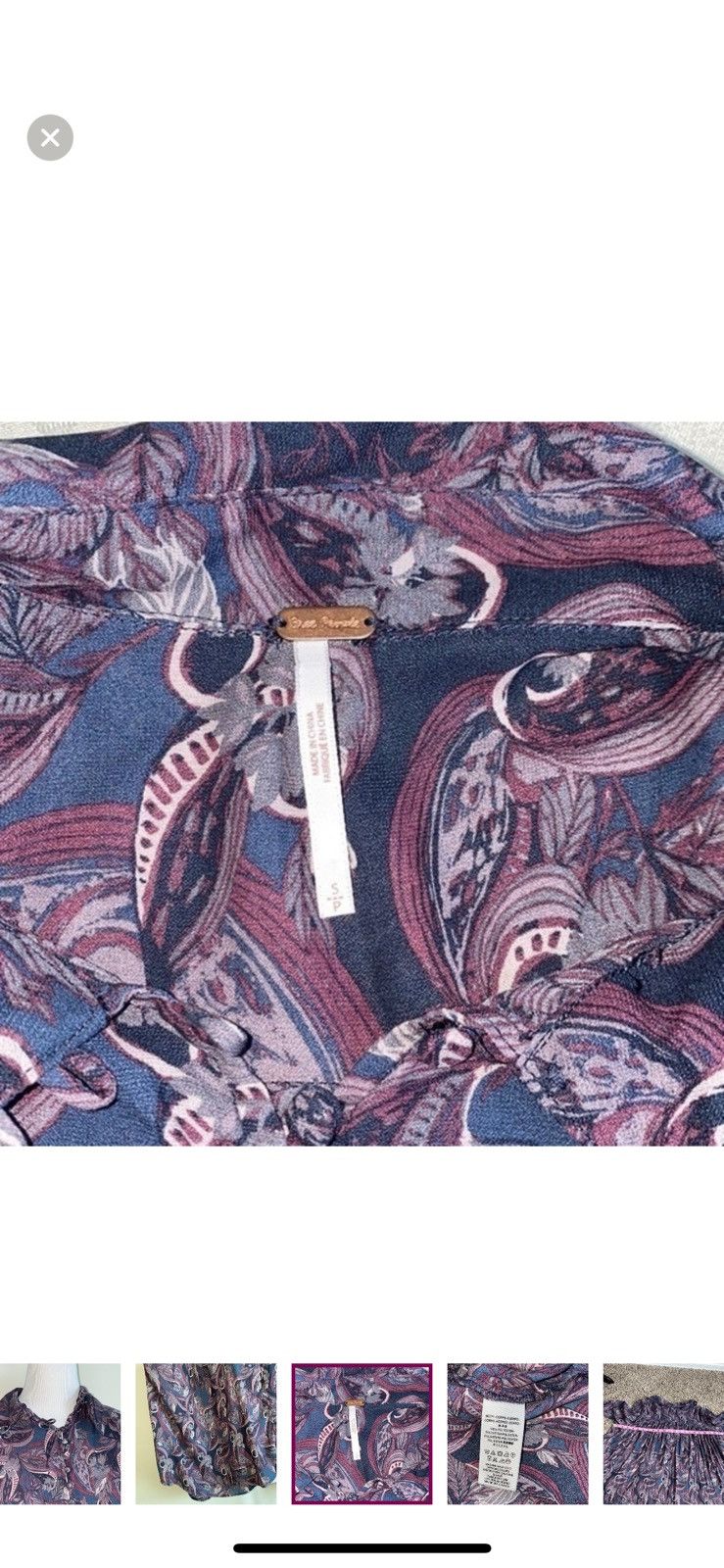 Free People Free people small modern muse button down blouse Size S / US 4 / IT 40 - 5 Thumbnail