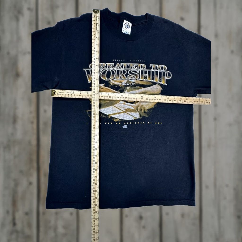 Delta VINTAGE Delta T-Shirt Unisex Adults Short Sleeve Black Psalm 150 Jesus Graphic Worship L Size Size US L / EU 52-54 / 3 - 1 Thumbnail