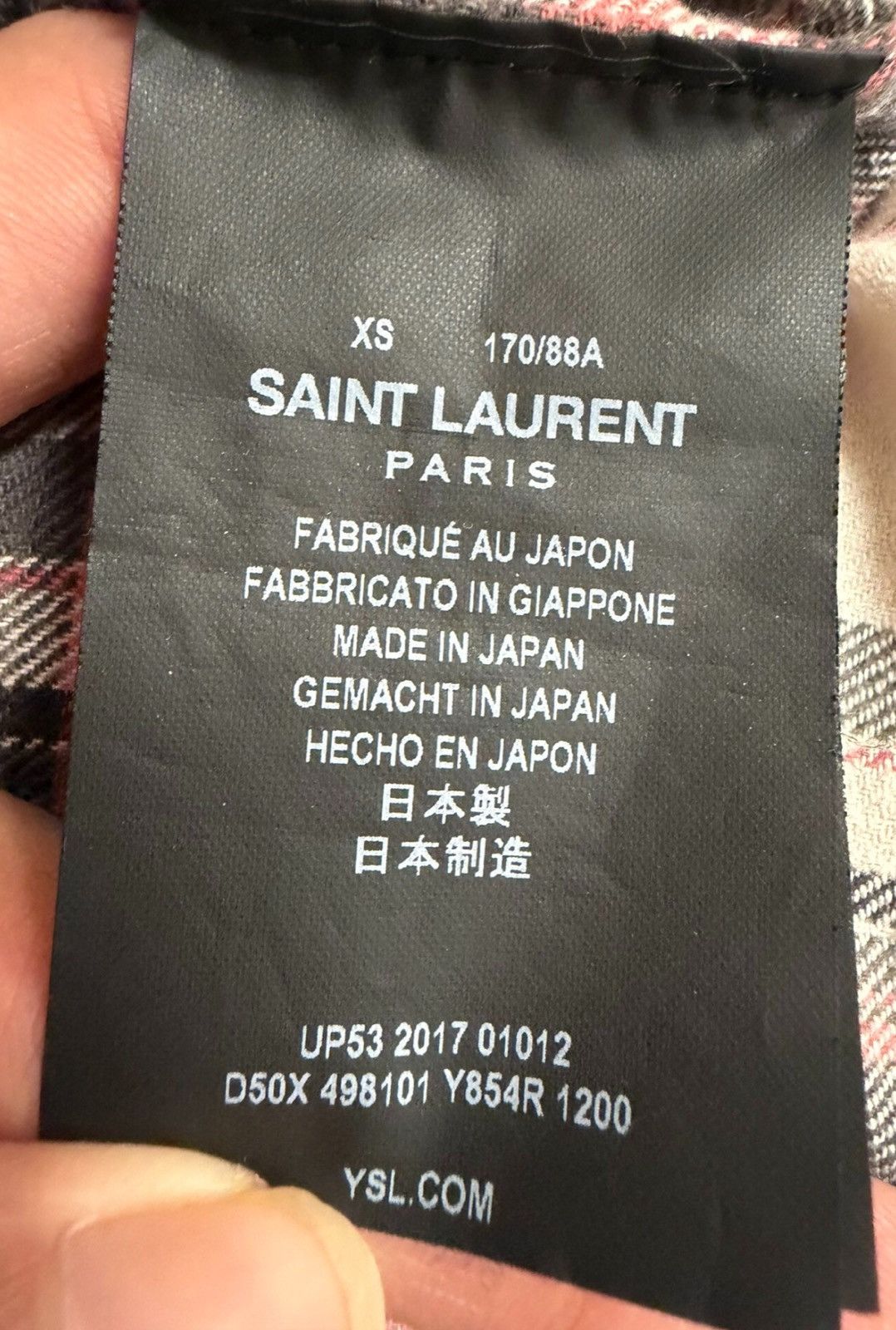 Saint Laurent Paris Saint Laurent 18SS Gradient Patchwork Western Cat-Eye Shirt Size US XS / EU 42 / 0 - 4 Thumbnail