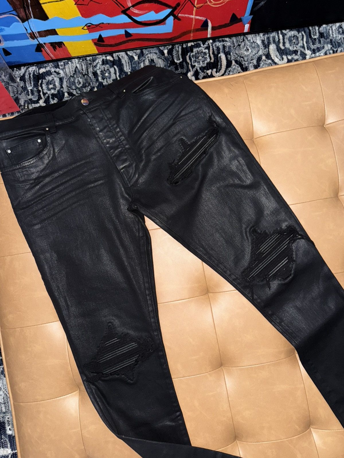 Amiri Amiri wax mx1 jeans Size US 38 / EU 54 - 3 Thumbnail