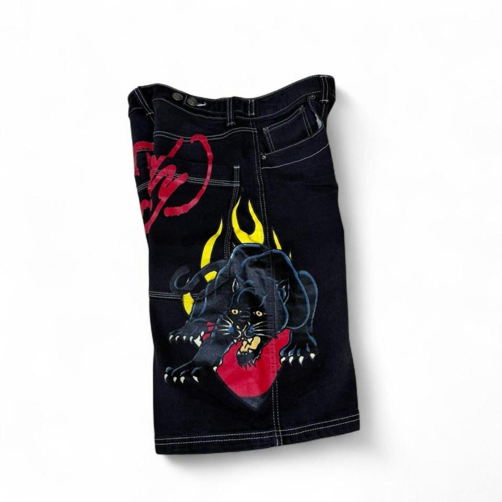 Ed Hardy Ed Hardy black denim shorts Size 29" - 1 Thumbnail