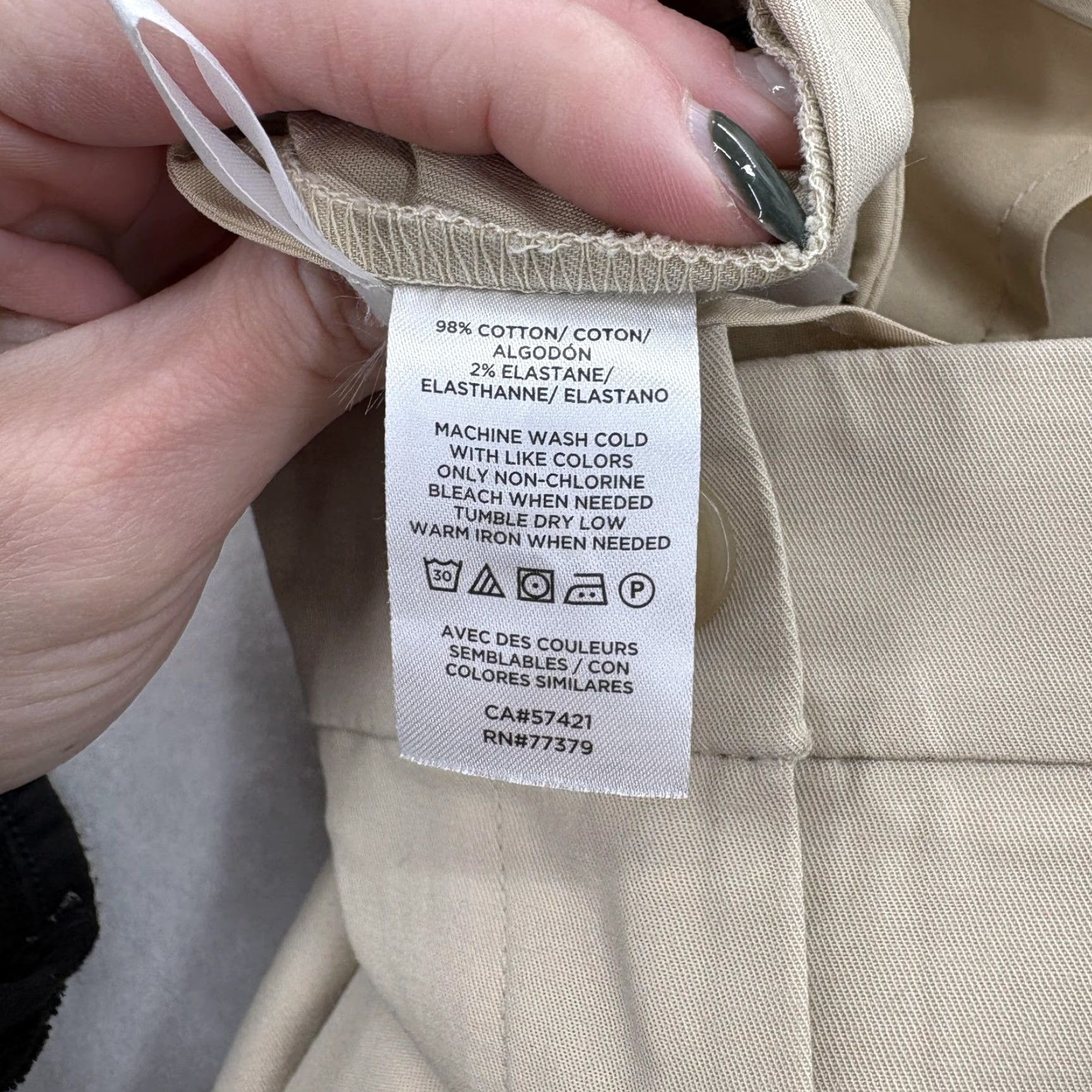Ann Taylor Ann Taylor Pants Womens 0 Beige Stretch Chino Slim Ankle Dress Career Khaki NWT Size 25" / US 0 / IT 36 - 6 Thumbnail