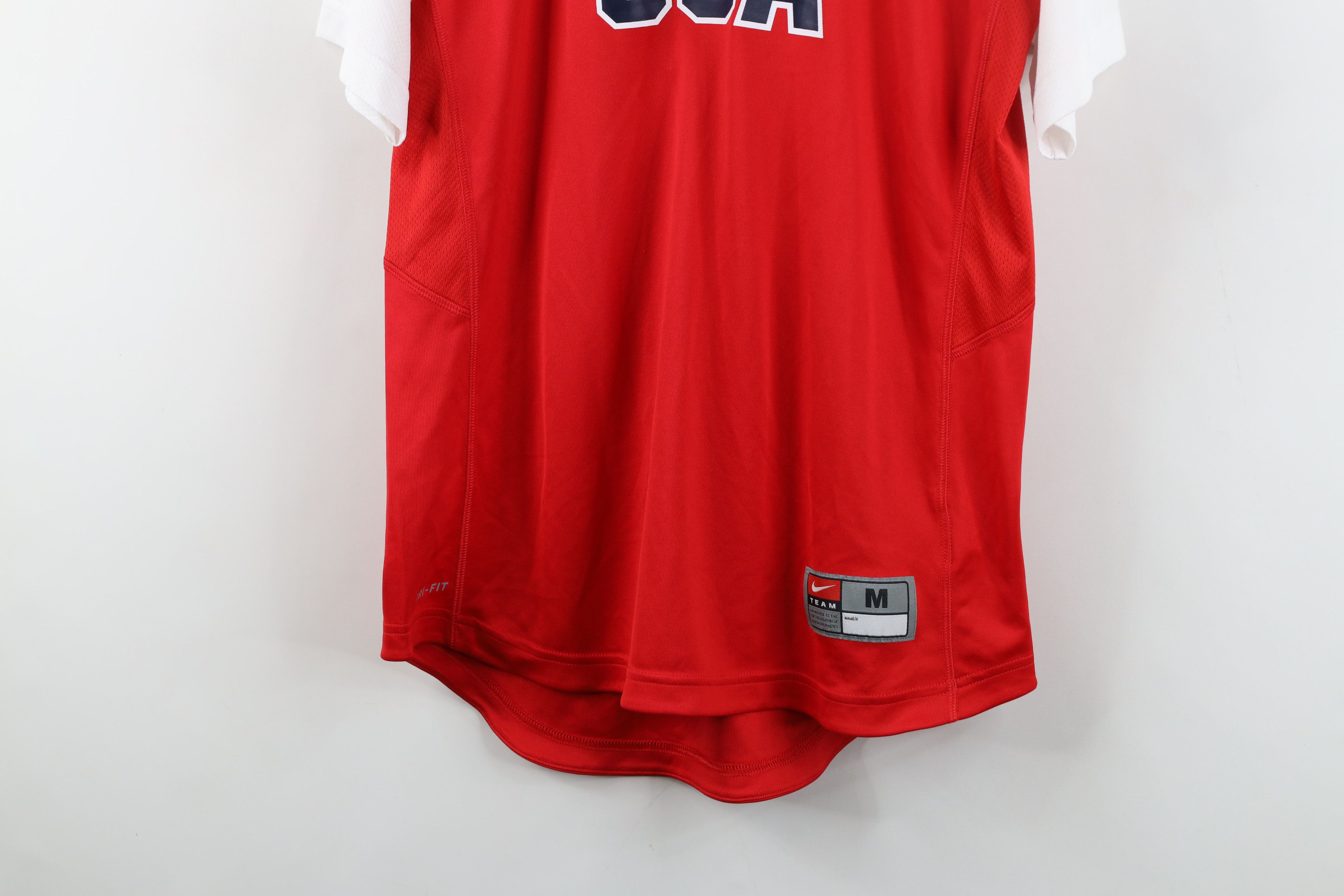 Nike Nike Issued USA Softball Short Sleeve Jersey Shirt Red #13 Size M / US 6-8 / IT 42-44 - 3 Thumbnail