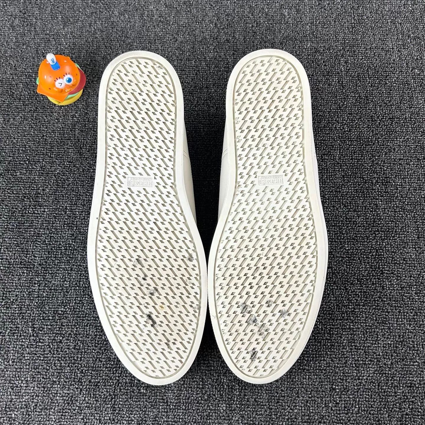 Hermes Hermes White Color Blocked Logo Sneakers Size 44.5 Size US 11.5 / EU 44-45 - 6 Thumbnail