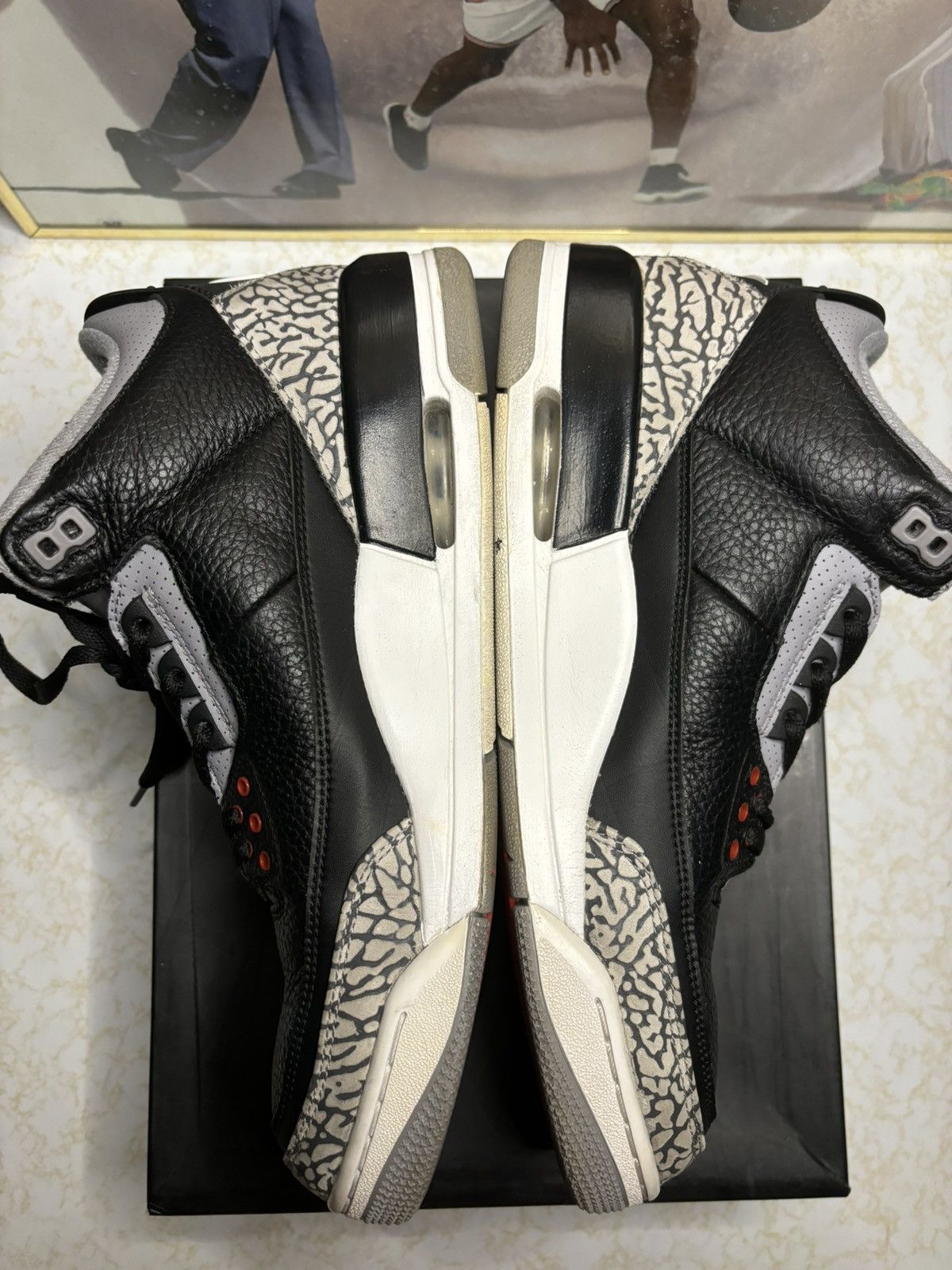Jordan Brand Jordan 3 Retro Black Cement 2018 Size US 11 / EU 44 - 3 Thumbnail