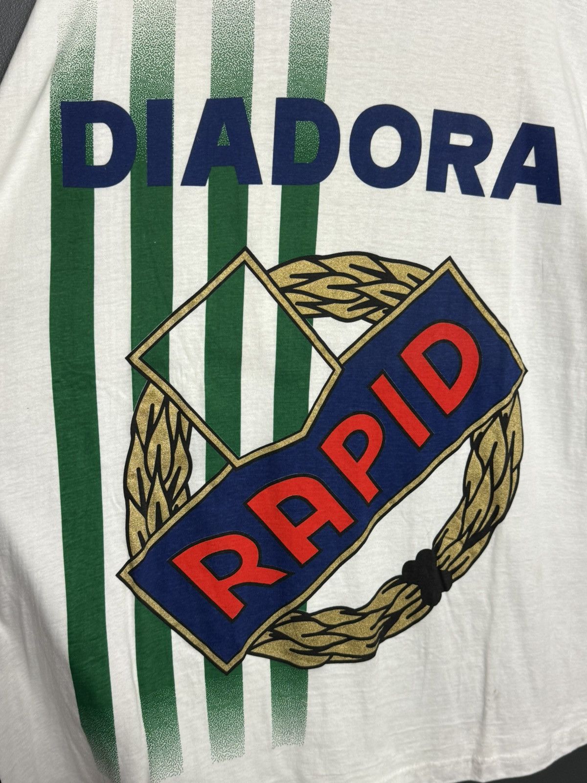 Diadora Vintage 1990’s Rapid Wien Football T-Shirt Size US L / EU 52-54 / 3 - 3 Thumbnail