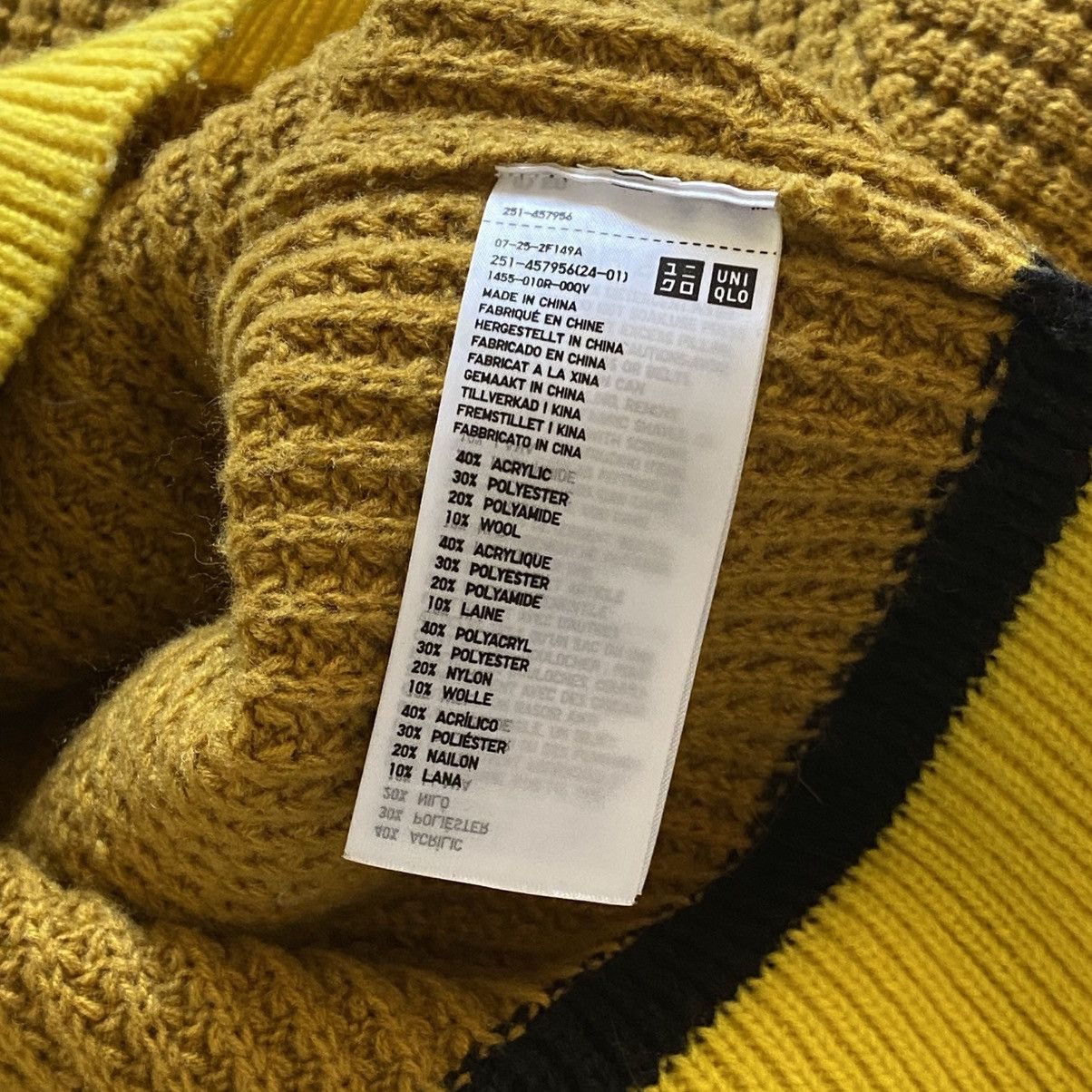 Japanese Brand × Marni × Uniqlo Marni X Uniqlo Knit Cropped Sweater Yellow/Brown Y2K Size L / US 10 / IT 46 - 9 Thumbnail
