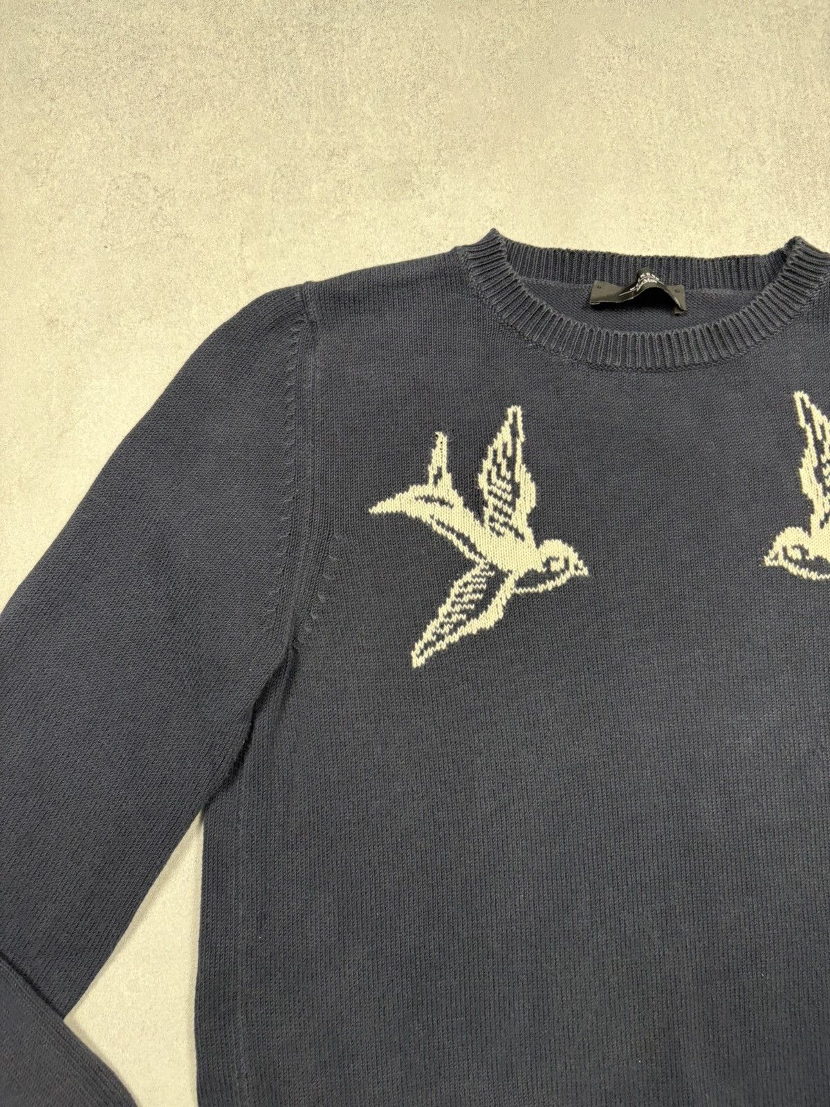 Weekend Max Mara Weekend Max Mara Knit Sweater With Swallow Motif Navy Size M Size M / US 6-8 / IT 42-44 - 3 Thumbnail