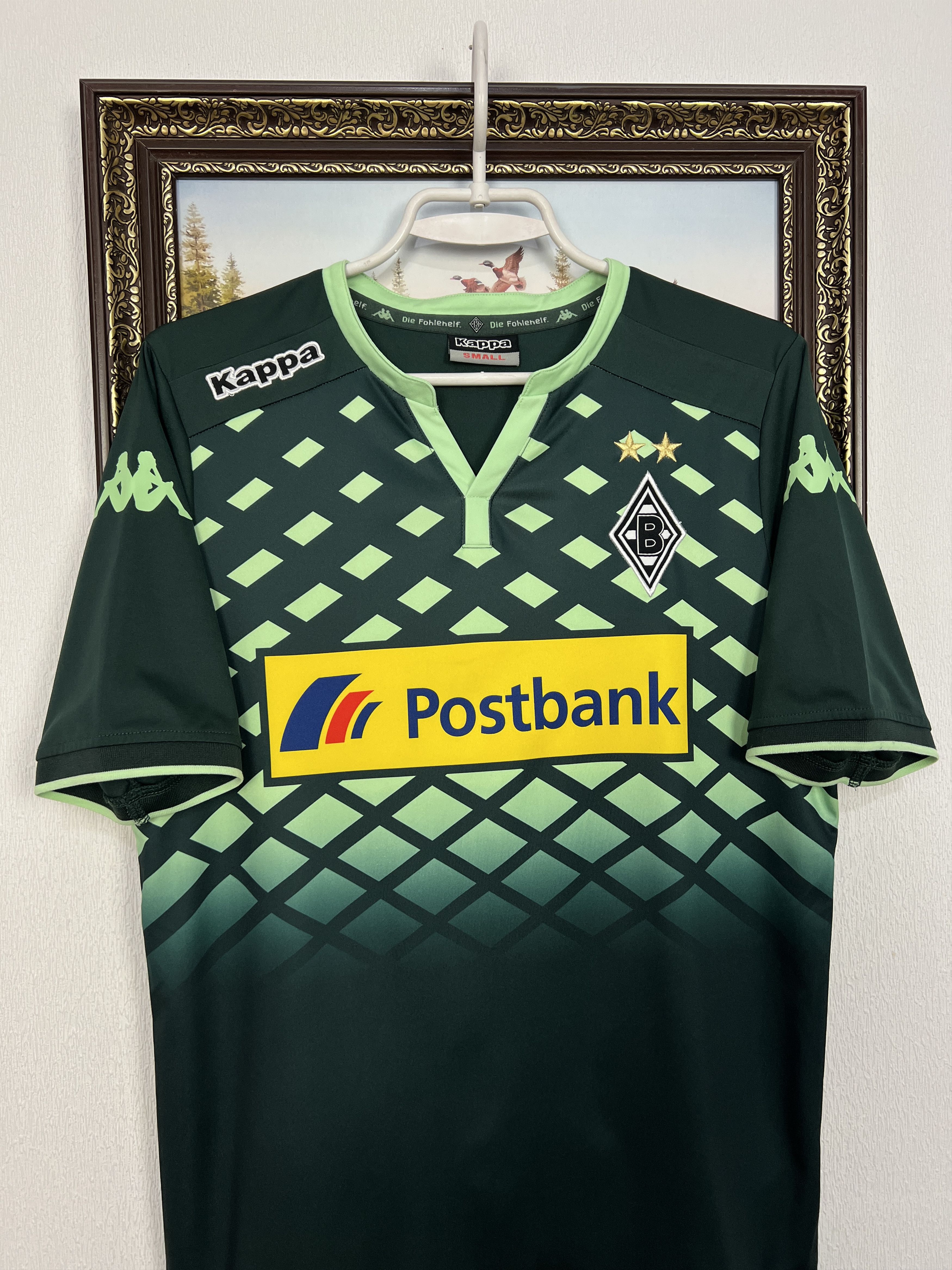 Kappa Monchengladbach Away football shirt Soccer Jersey Trikot Size US S / EU 44-46 / 1 - 2 Thumbnail