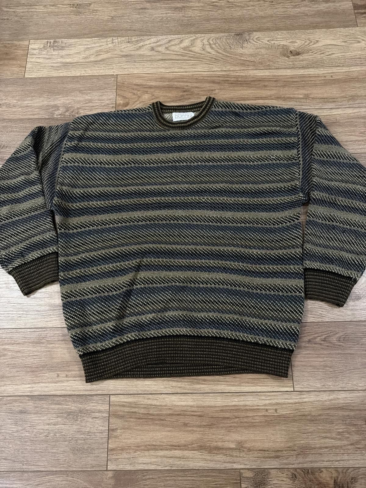 Other Vintage 90s Gianfranco Ruffini Italy Striped Knit Sweater Size US L / EU 52-54 / 3 - 1 Thumbnail
