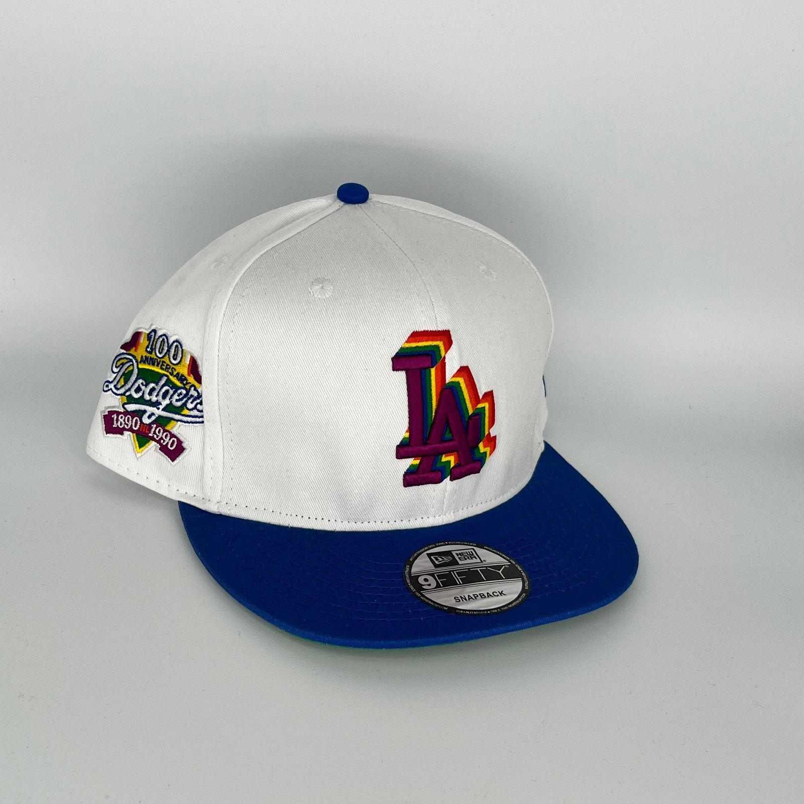 New Era White Blue Los Angeles Dodgers 100th Anniversary New Era MLB Size ONE SIZE - 1 Thumbnail