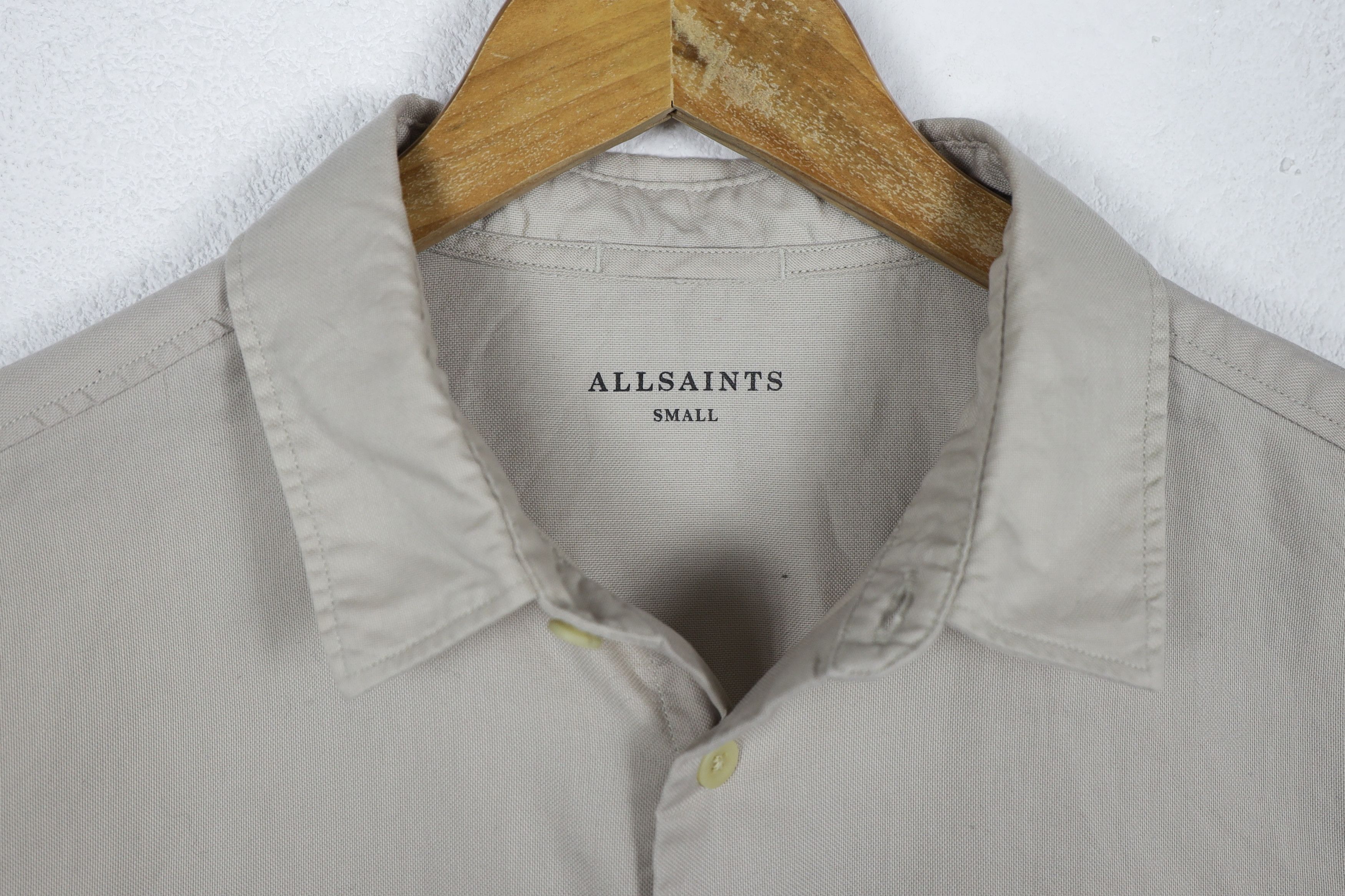 Allsaints Allsaints Bixby Logo Beige Shirt Small Size US S / EU 44-46 / 1 - 5 Thumbnail