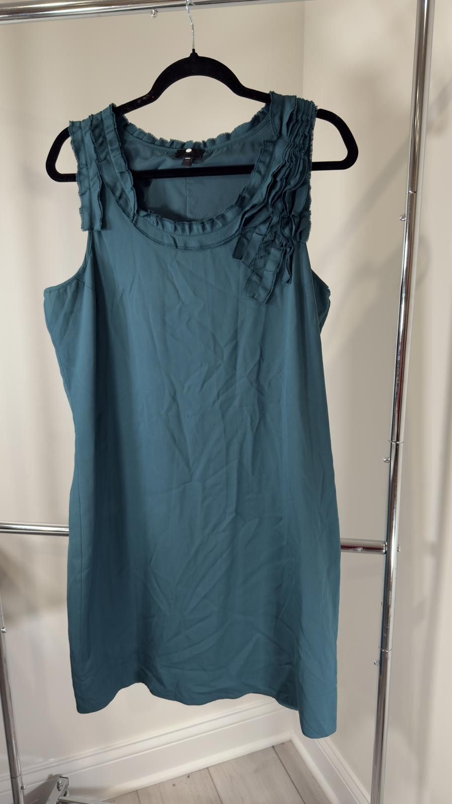 Banana Republic Banana Republic Teal Dress with Ruffle Details Size XXL / US 16-18 / IT 52-54 - 1 Thumbnail