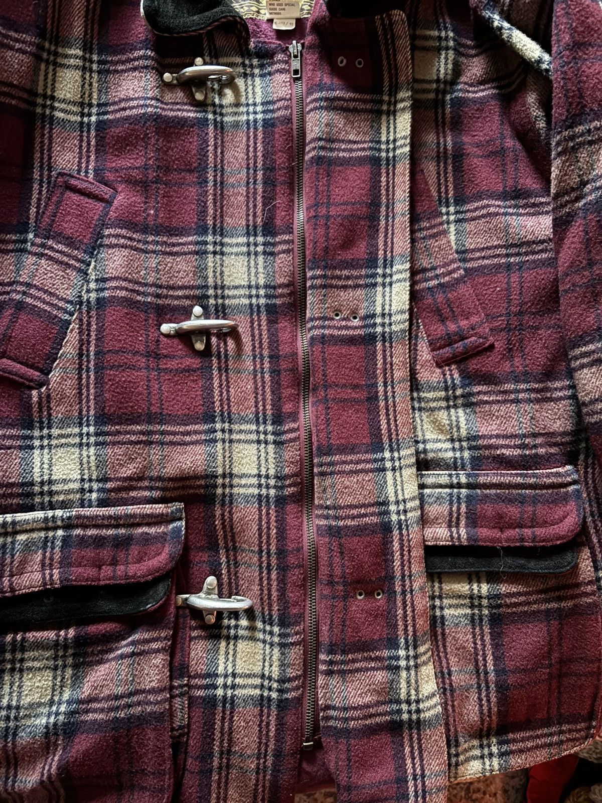 Polo Ralph Lauren Vintage Cotler Plaid Metal Fireman Toggle/Clasp Heavy Jacket Size US M / EU 48-50 / 2 - 2 Thumbnail