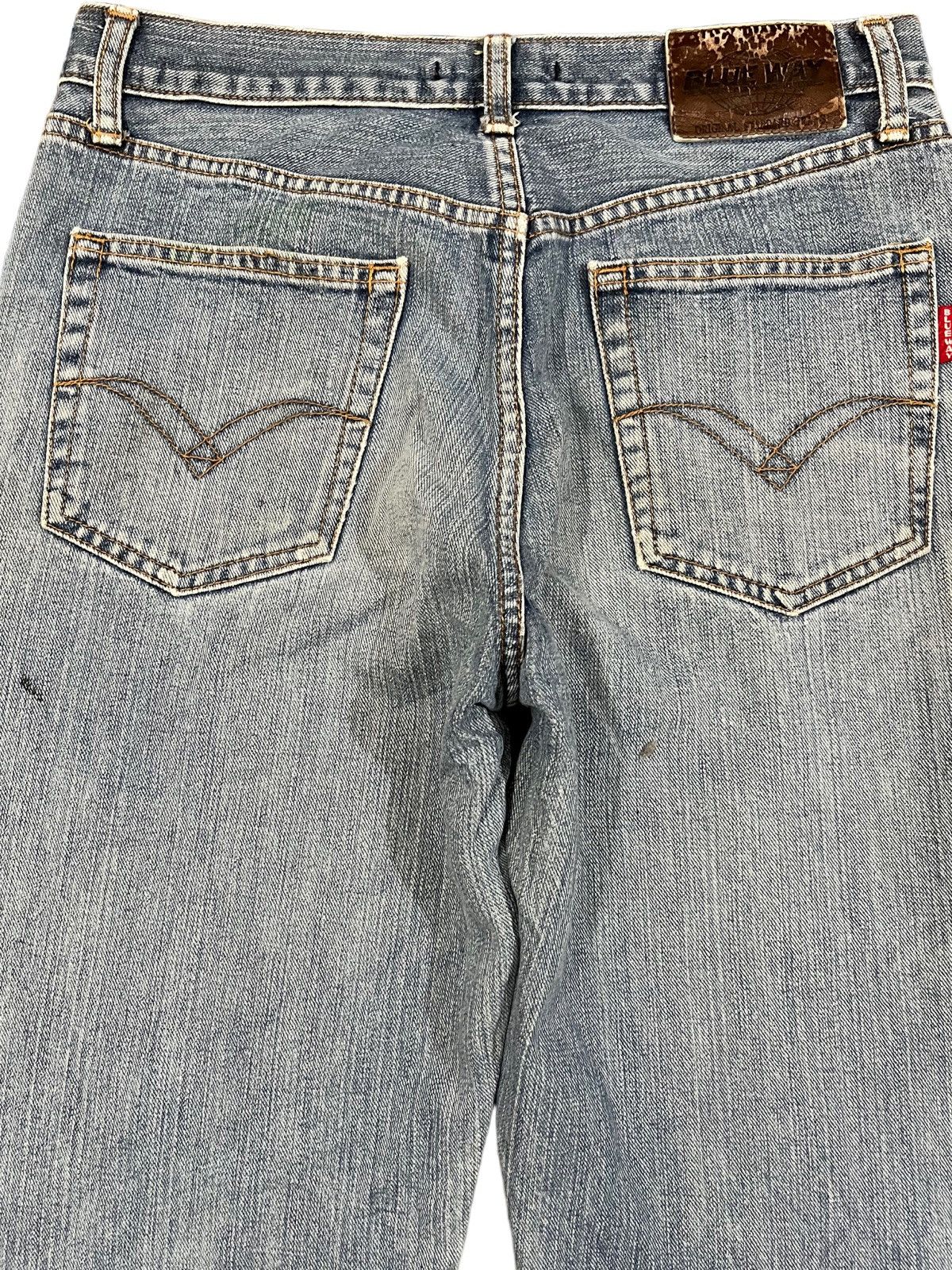 Blue Blue Japan × Japanese Brand Vintage Blue Way Distressed Denim Size US 31 - 5 Thumbnail