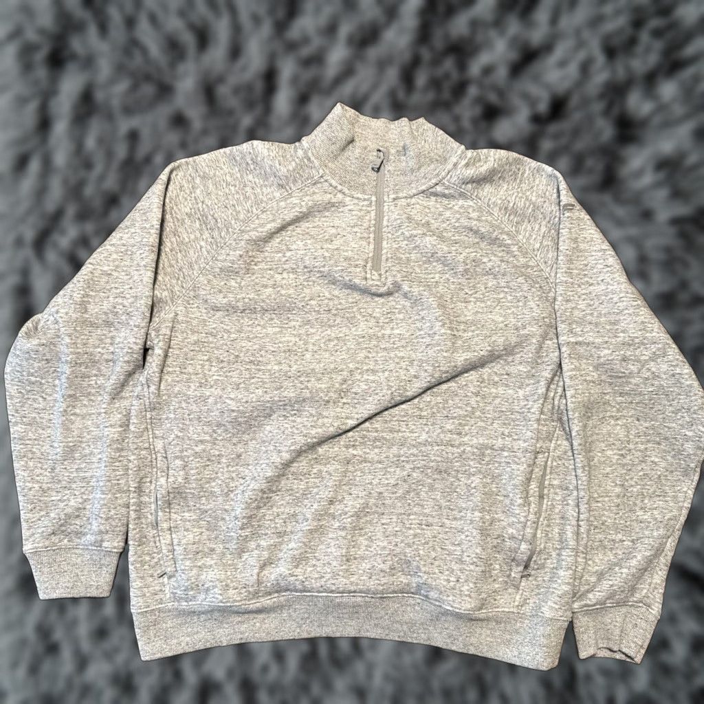 Fabletics Fabletics The Go-To Quarter Zip Sweatshirt Men’s Size XL Gray Size US XL / EU 56 / 4 - 1 Thumbnail