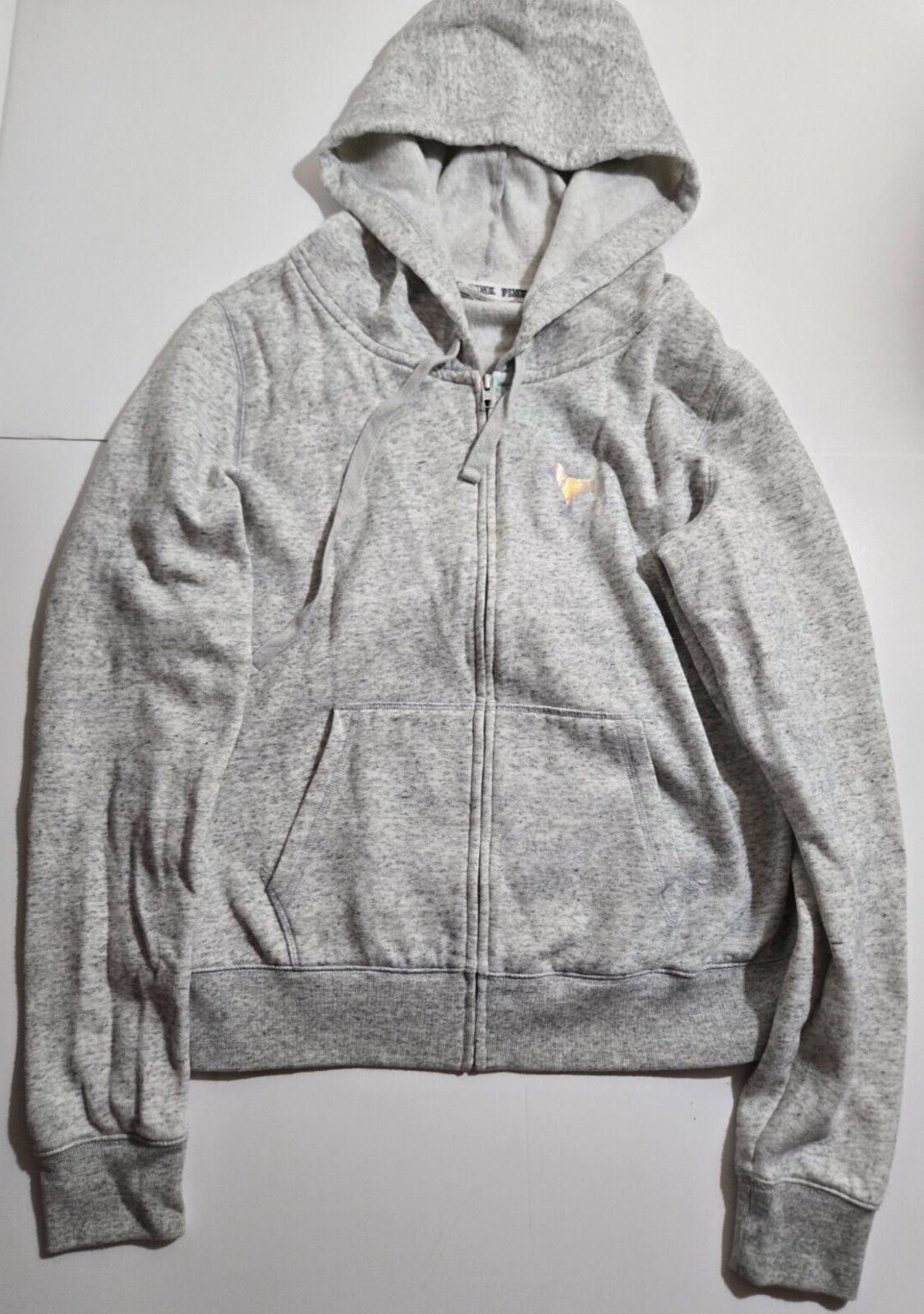 Designer Victoria's Secret PINK LOVE Full Zip Hoodie Sweatshirt L Size L / US 10 / IT 46 - 2 Thumbnail