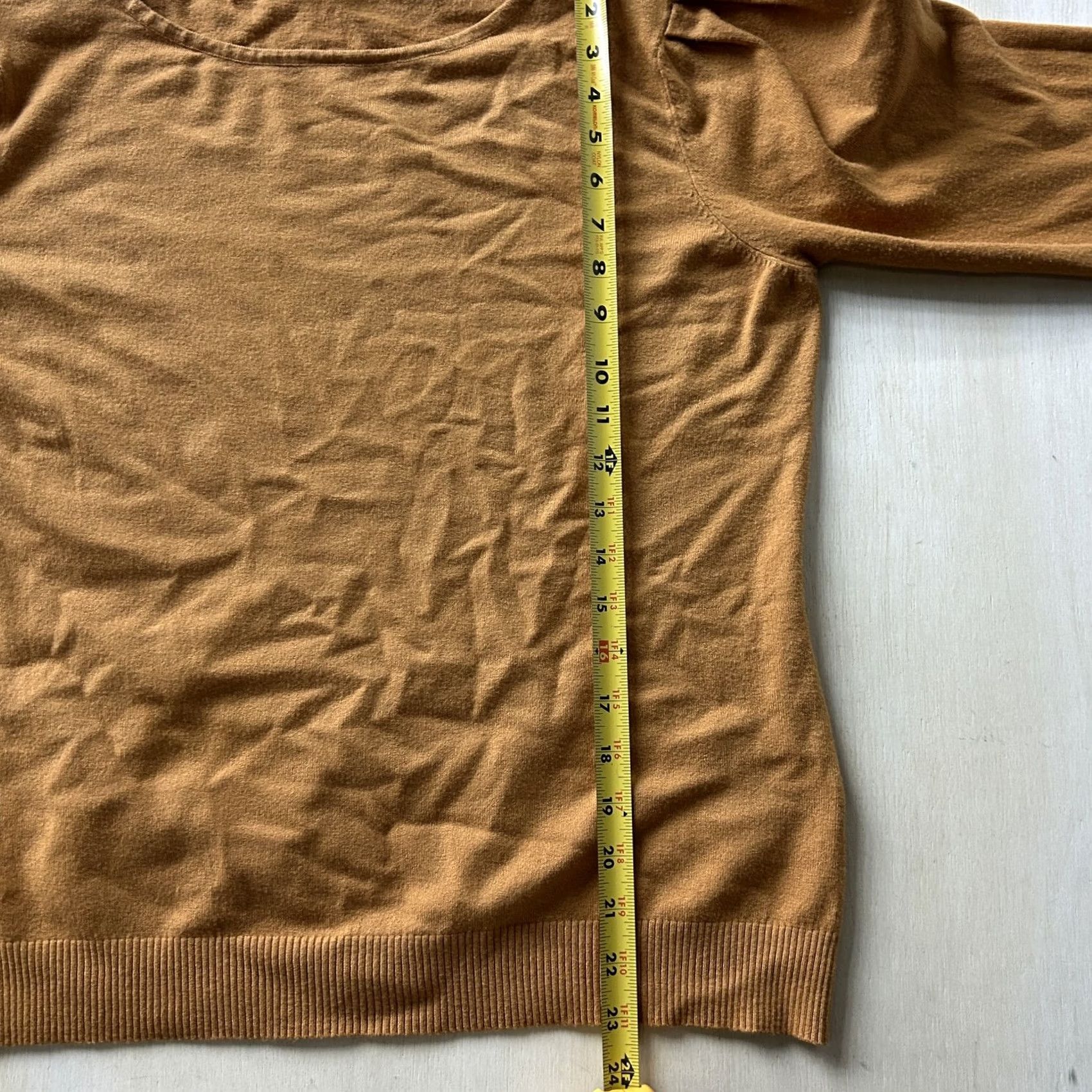 Vintage Vita Milano Sweater Womens XL Brown Crew Neck Tight-Knit Lightweight Pullover Size XL / US 12-14 / IT 48-50 - 5 Thumbnail