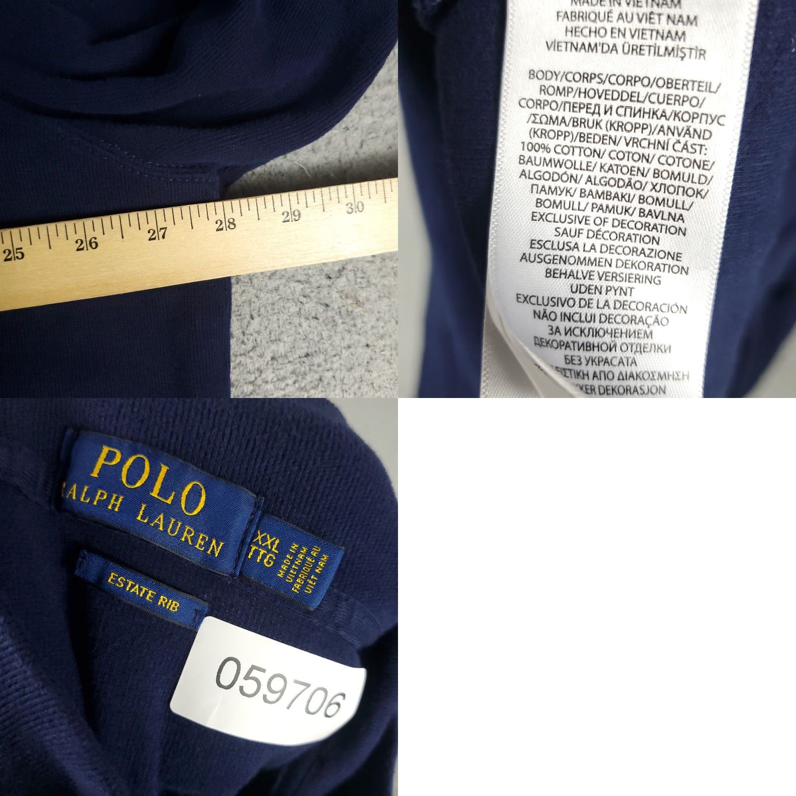 Ralph Lauren Ralph Lauren Sweater Mens Large Blue 1/4 Zip Pullover Knit Sweatshirt Size US XXL / EU 58 / 5 - 8 Thumbnail