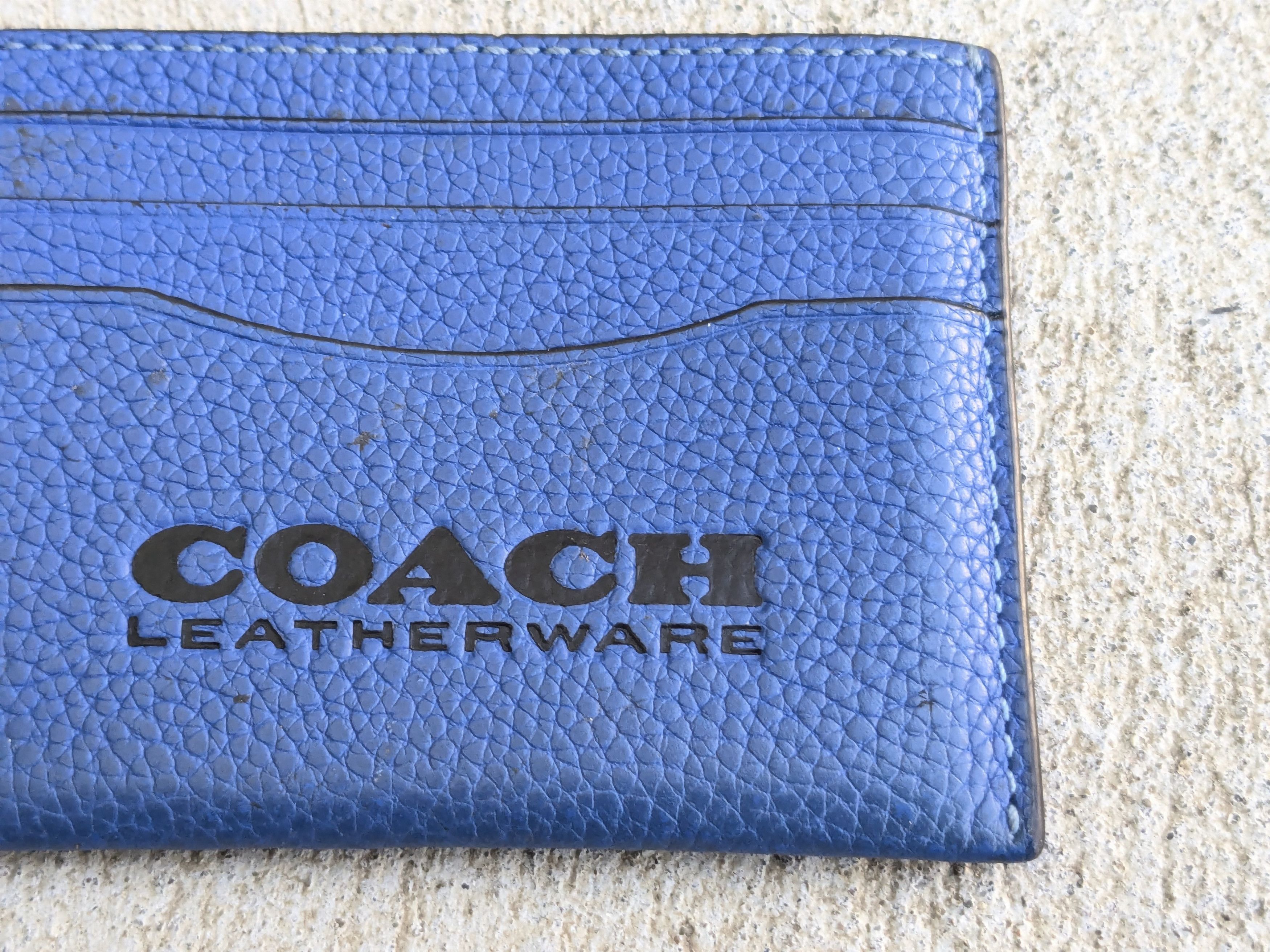 Coach × Vintage Coach Cardholder Wallet Blue Black Size ONE SIZE - 6 Thumbnail