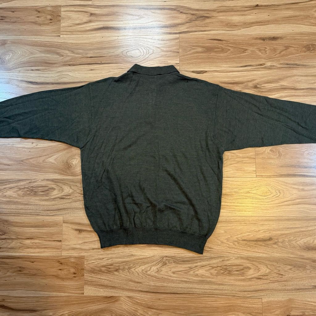 J Brand Franco Rossi Men’s XL Wool Blend Knit Polo Italy Size US XL / EU 56 / 4 - 2 Thumbnail