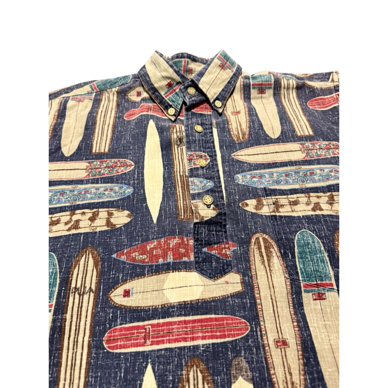 Reyn Spooner VINTAGE Reyn Spooner Hawaiian Shirt Mens S Surfboard Aloha All Over 90s Beach Tropical Floral Surfing Graphic Print Short Sleeve Button-Up Size US S / EU 44-46 / 1 - 4 Thumbnail