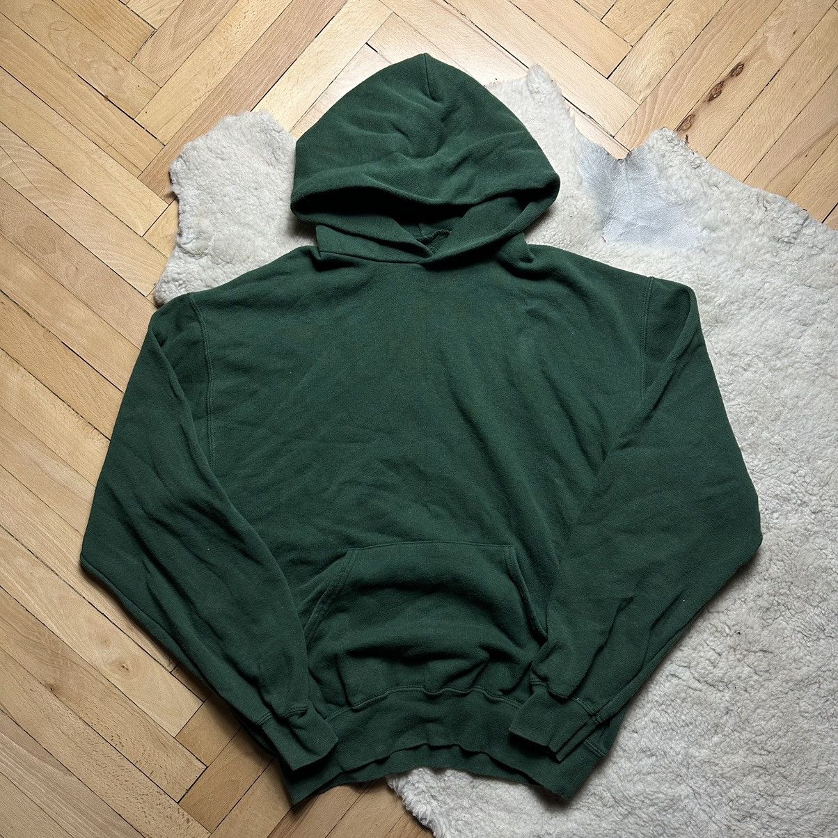 Vintage Vintage Y2K Green blank Hoodie Size US M / EU 48-50 / 2 - 1 Thumbnail