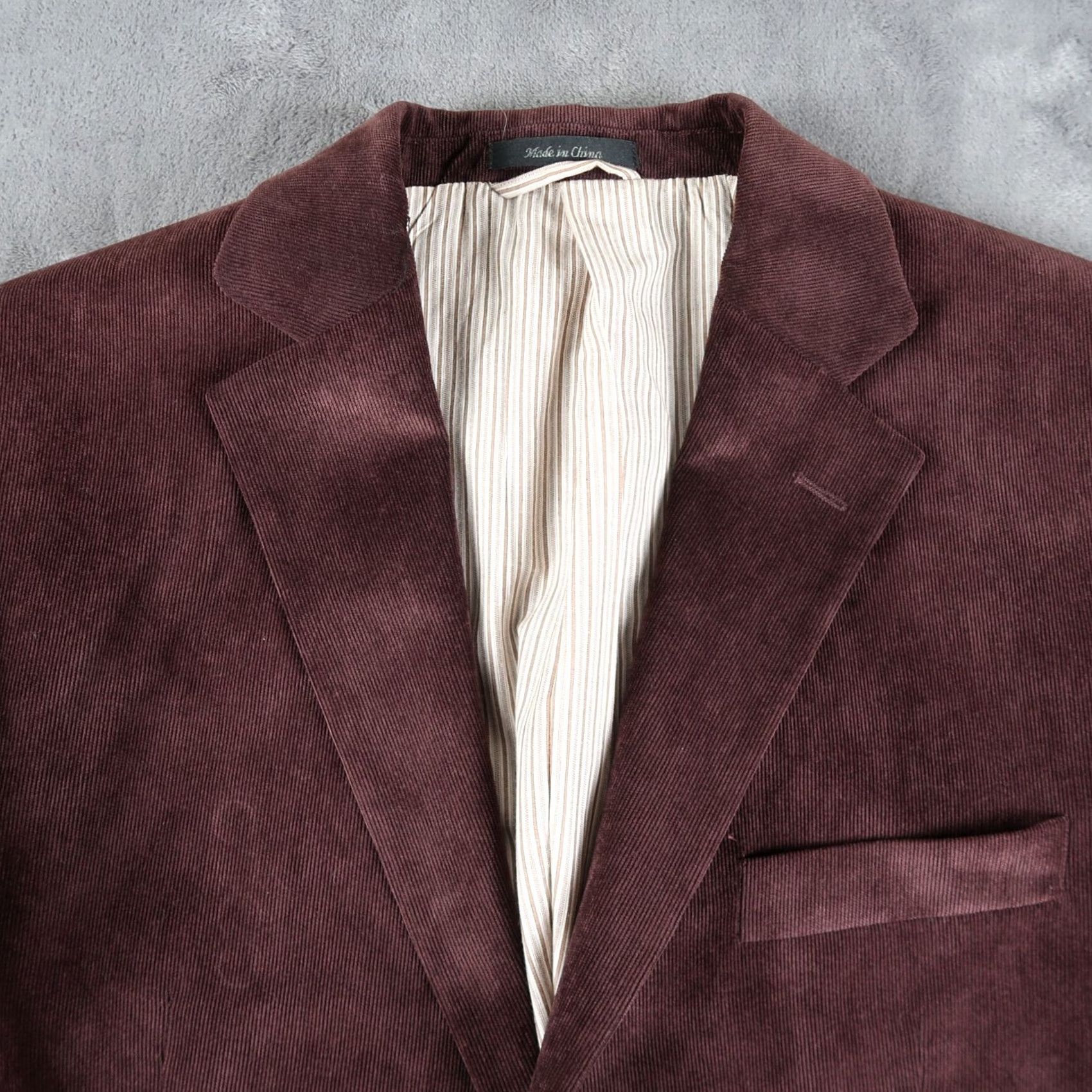 Ralph Lauren VINTAGE Lauren Ralph Lauren Blazer Mens 40R Corduroy Striped Lined Sport Coat Size 40R - 4 Thumbnail