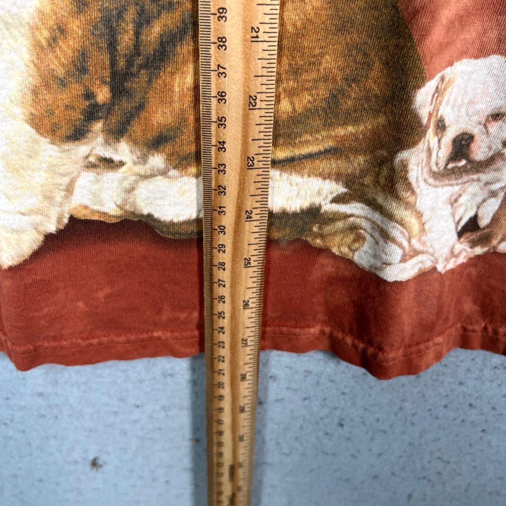 The Mountain VINTAGE The Mountain Shirt Adult Mens Medium Brown Tie-dye Cotton Graphic Bulldog Dog Puppy Size US M / EU 48-50 / 2 - 6 Thumbnail
