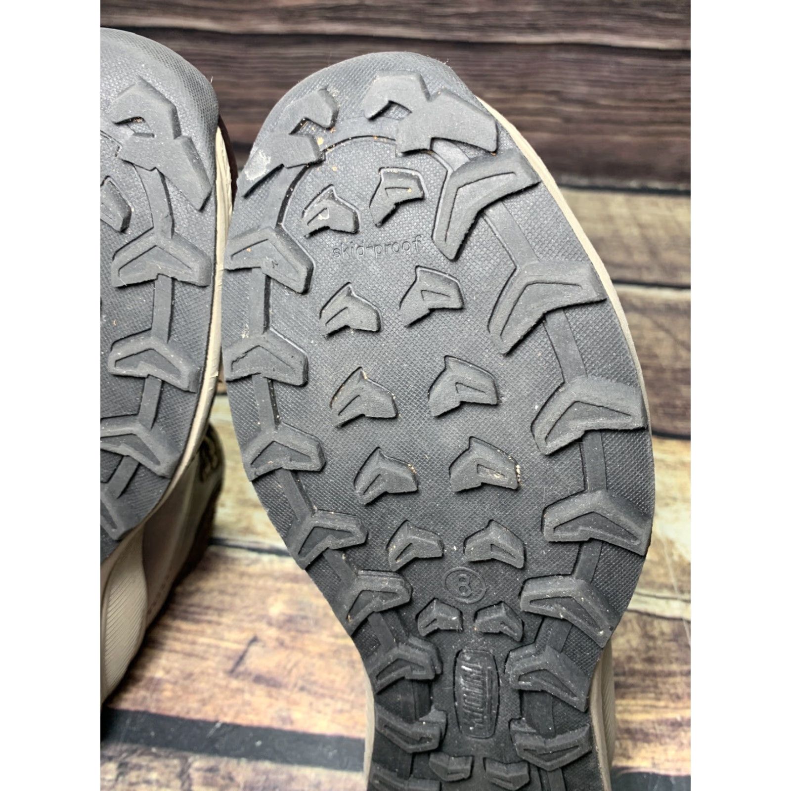 Vintage Khombu Men's 8M Brown Faux Leather Hiking Boots Casual Fall Winter Spring All-Season Excellent Condition Very Clean Size 8 M Boys Mens Womens Size US 8 / EU 41 - 6 Thumbnail