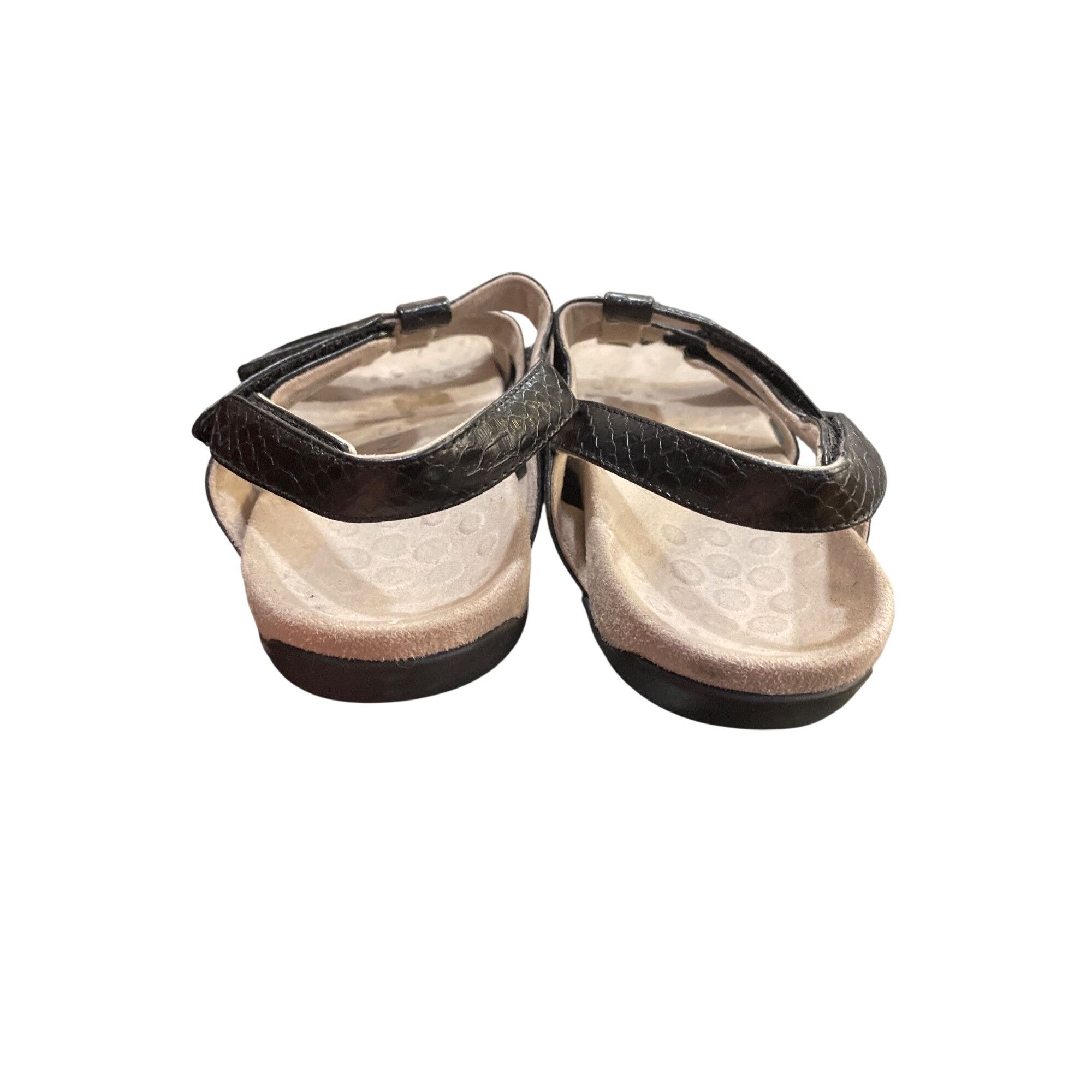 Vionic Vionic wms black leather slip hook attach open toe sandals s Size US 7 / IT 37 - 9 Thumbnail