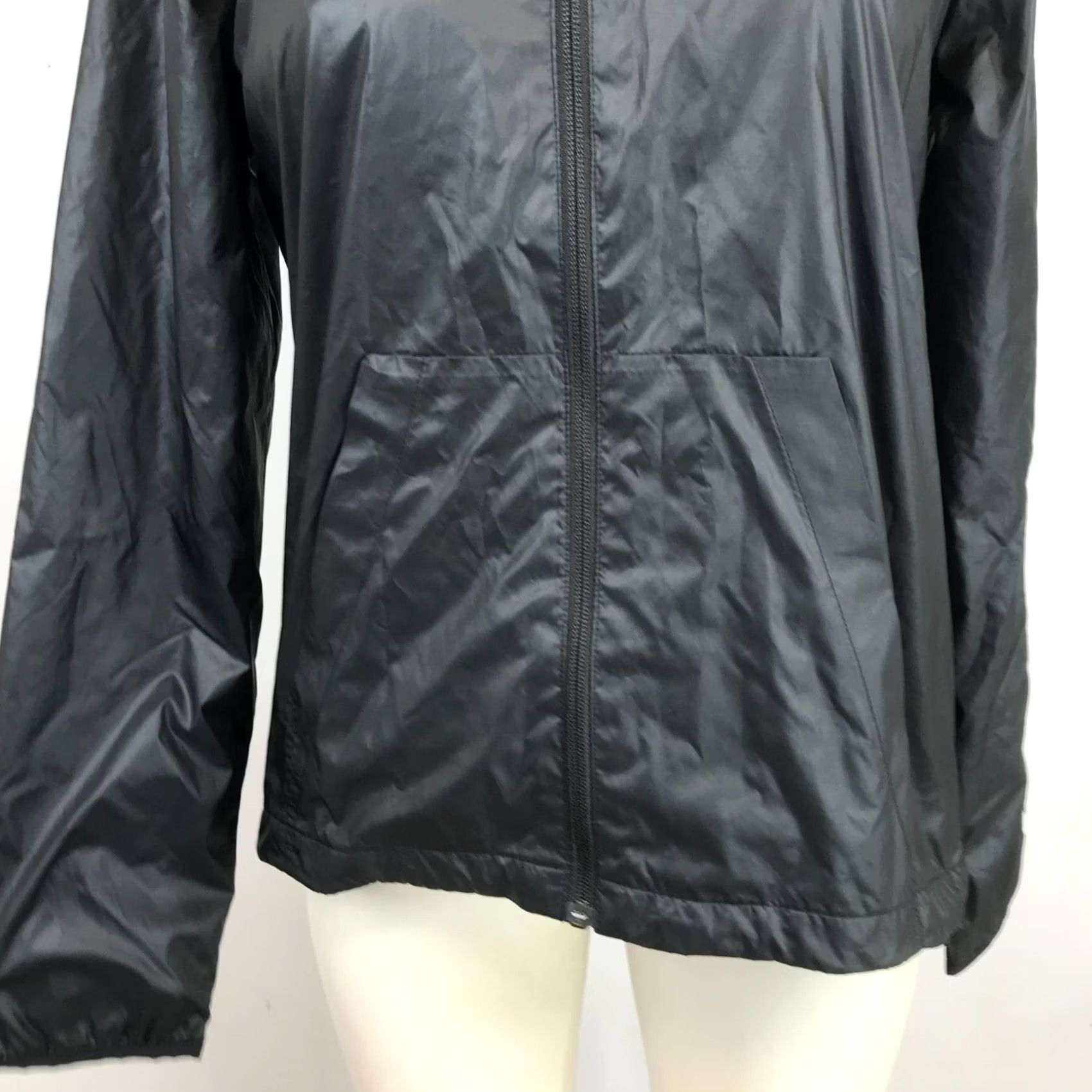 Adidas ADIDAS WMS SMALL BLACK FULL ZIP WINDBREAKER JACKET WITH UP HOOD Size S / US 4 / IT 40 - 3 Thumbnail
