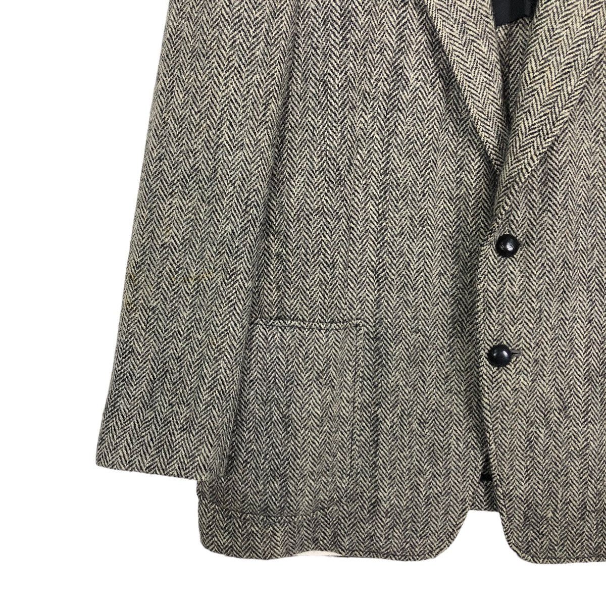 Harris Tweed 🔥Vintage Harris Tweed Wool Double Breast Jacket Herringbone Size US M / EU 48-50 / 2 - 4 Thumbnail