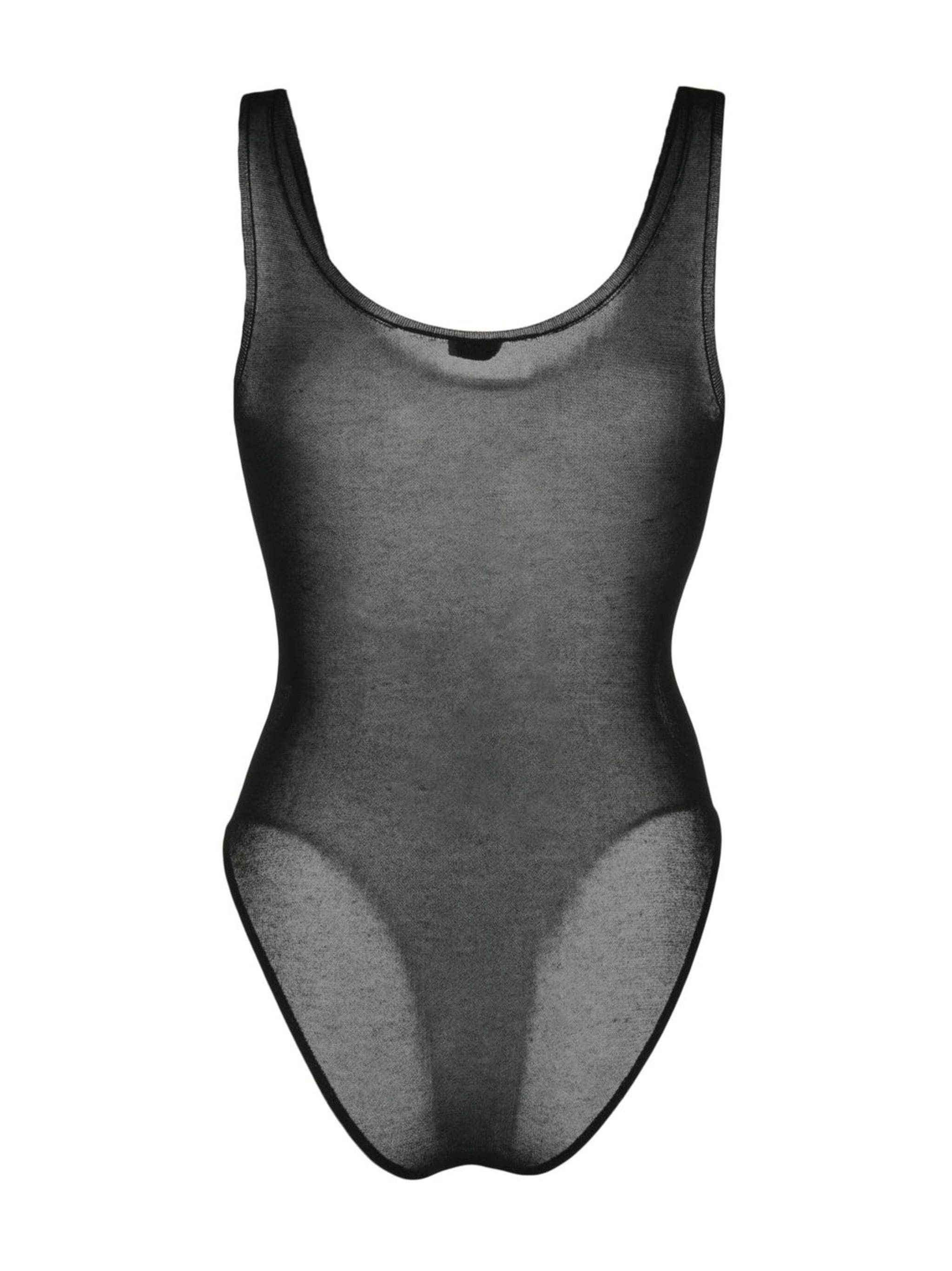 Saint Laurent Paris o1s1wg110924 Bodysuit in Sheer Knit in Black Size XL / US 12-14 / IT 48-50 - 2 Thumbnail